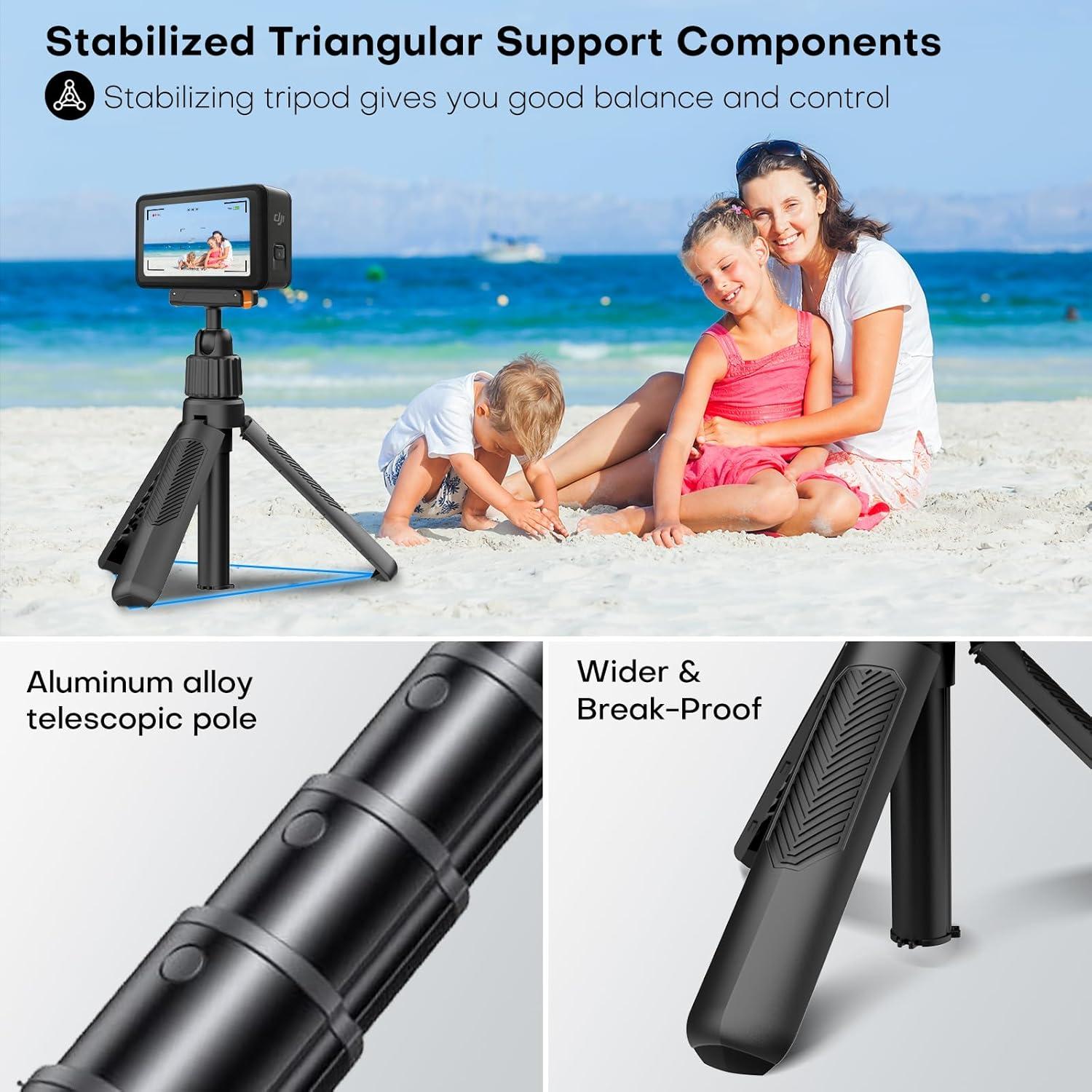 Varilla de Extensión Ajustable REYGEAK para DJI Osmo Action 5 Pro/4/3 - 17.5 cm