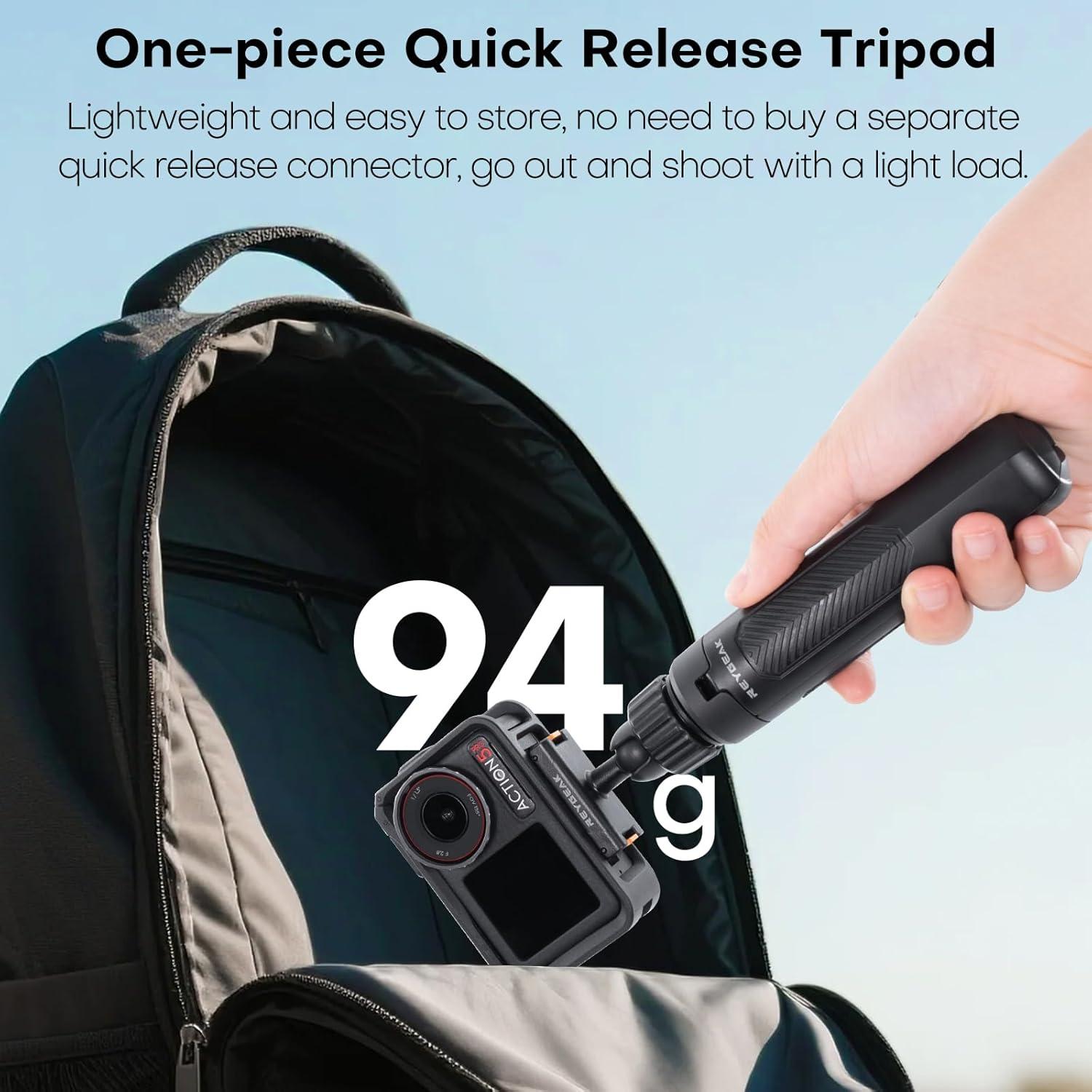 Varilla de Extensión Ajustable REYGEAK para DJI Osmo Action 5 Pro/4/3 - 17.5 cm