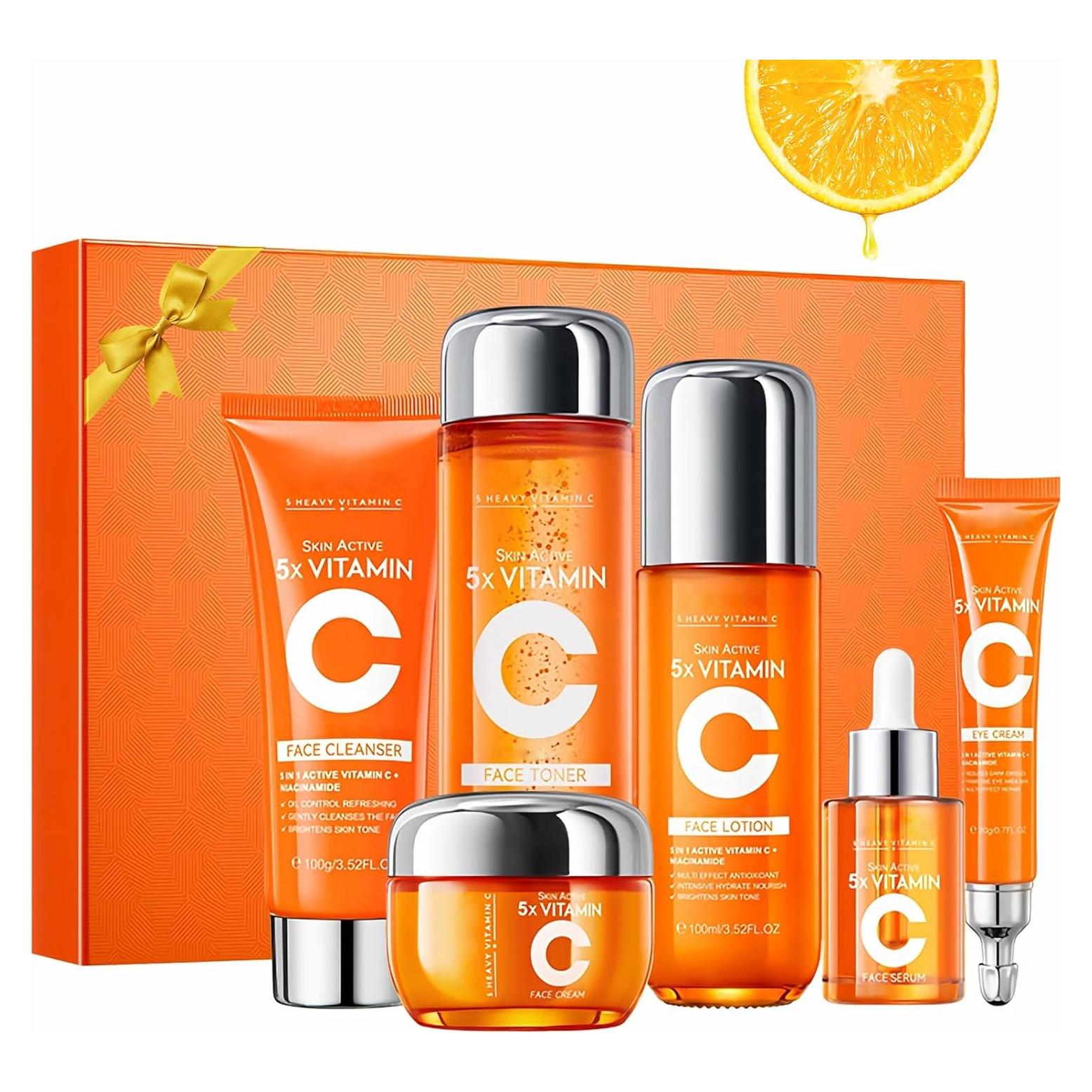 Kit de Cuidado Facial Hidratante Deepmind 6 Piezas Vitamina C