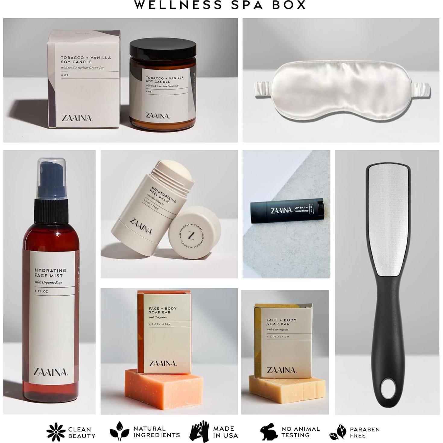 Kit de Spa de Bienestar ZAAINA - Regalo de Cuidado Personal para Mujeres