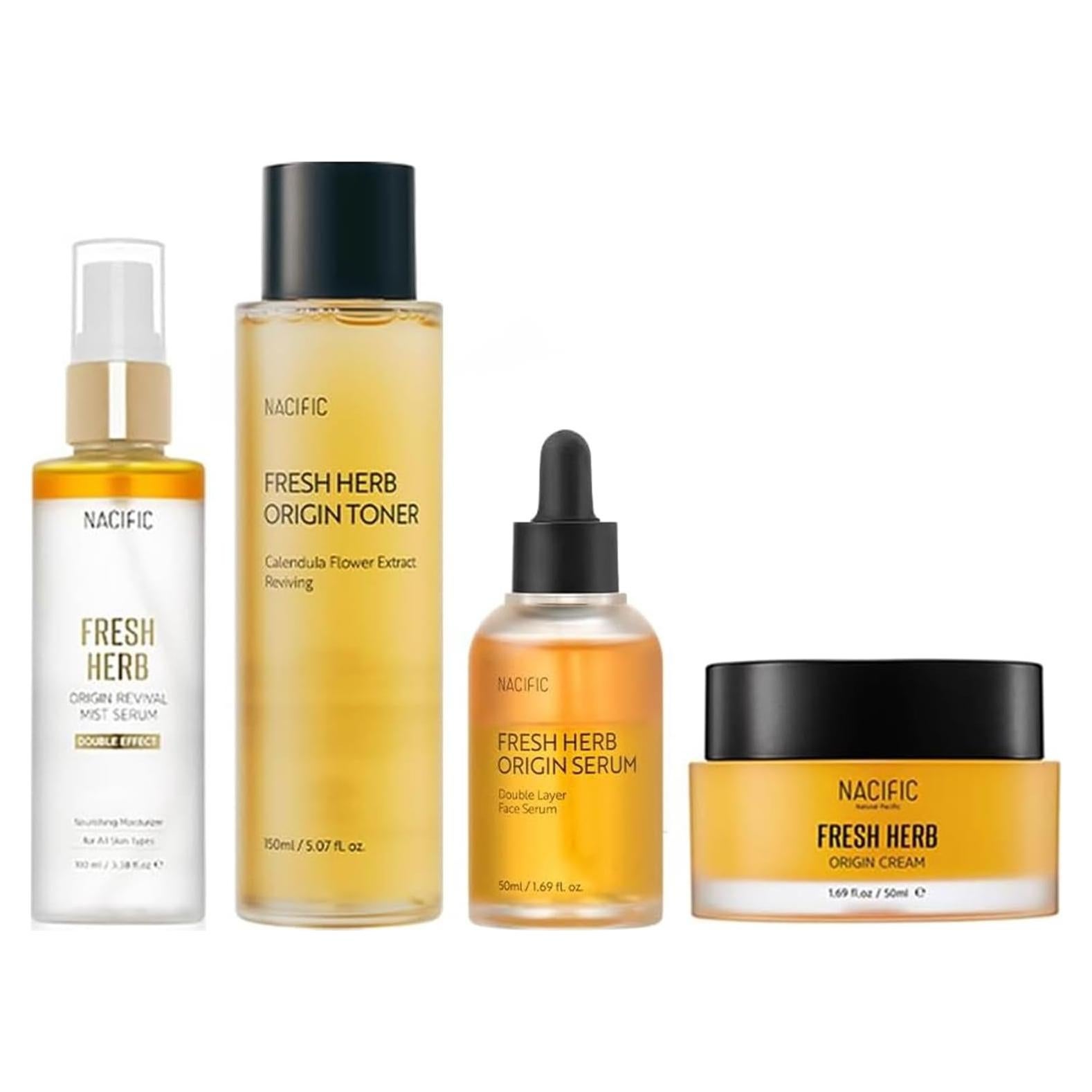 Set de Cuidado de la Piel Nacific Fresh Herb Origin - Tónico 150ml, Suero 50ml, Crema 50ml