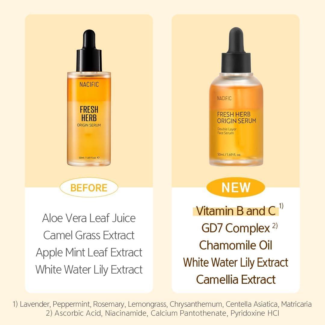 Set de Cuidado de la Piel Nacific Fresh Herb Origin - Tónico 150ml, Suero 50ml, Crema 50ml