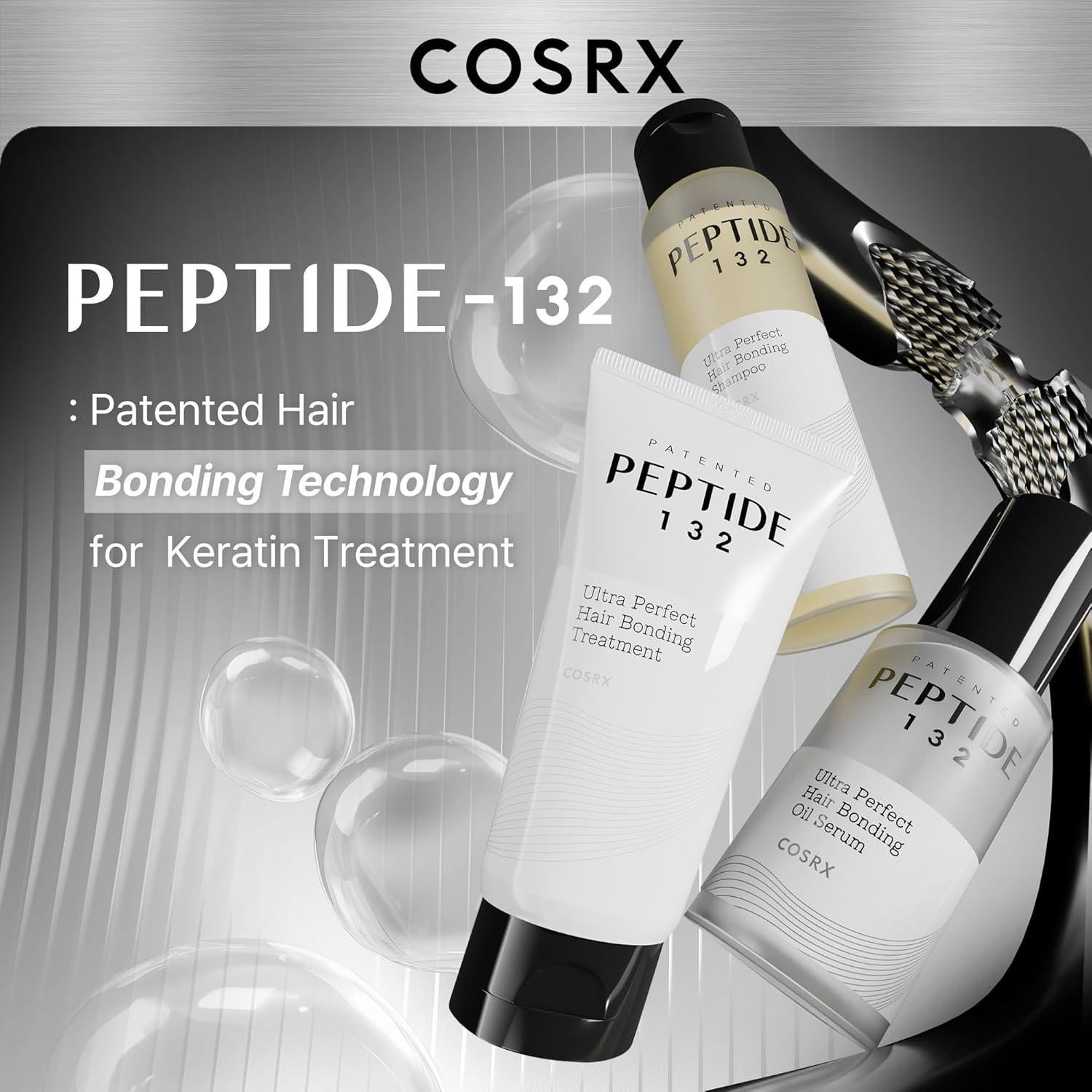 COSRX PEPTIDE 132 Trío Cuidado Cabello - Champú, Tratamiento y Suero