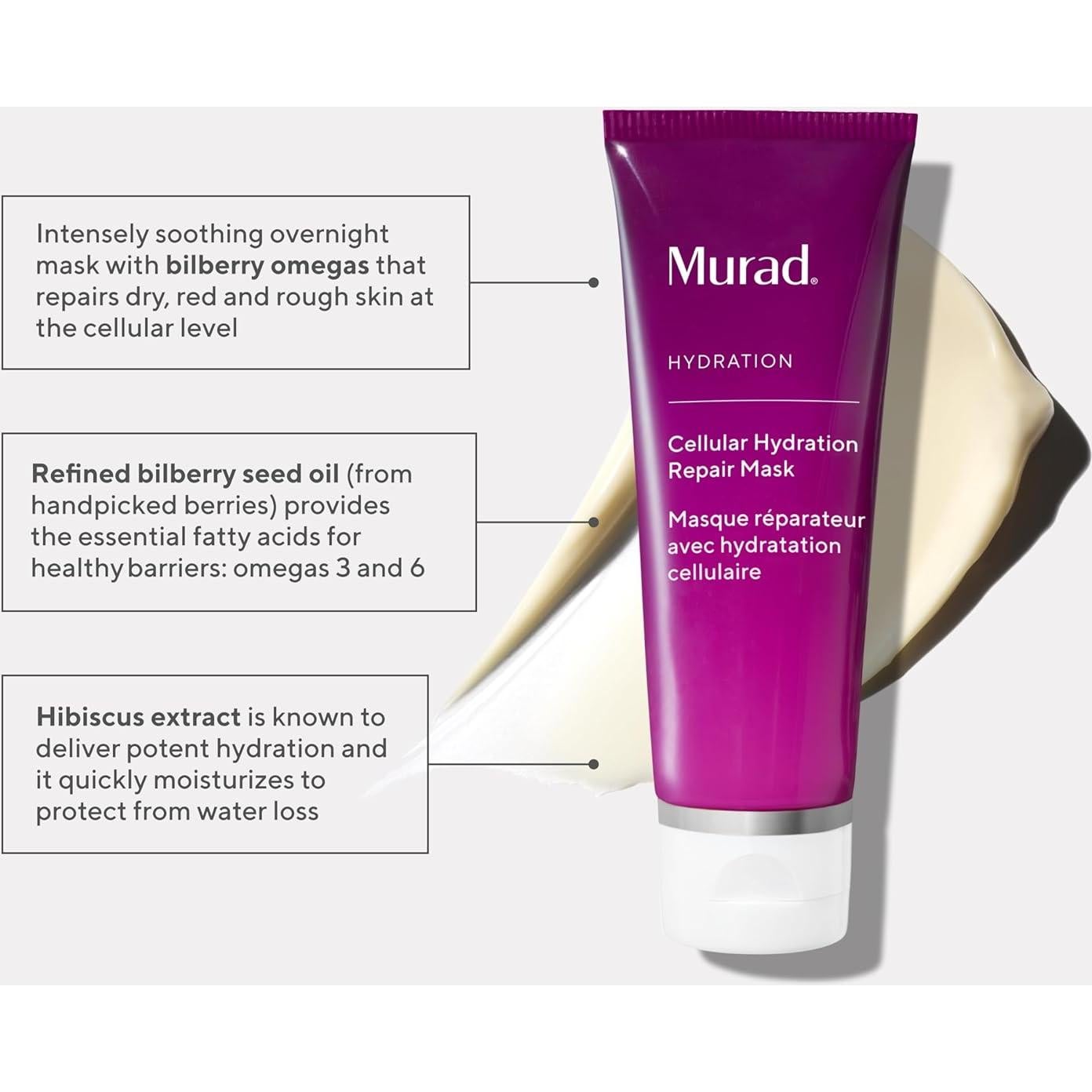 Mascarilla Hidratante Murad 80 ml - Reparadora de Piel Seca