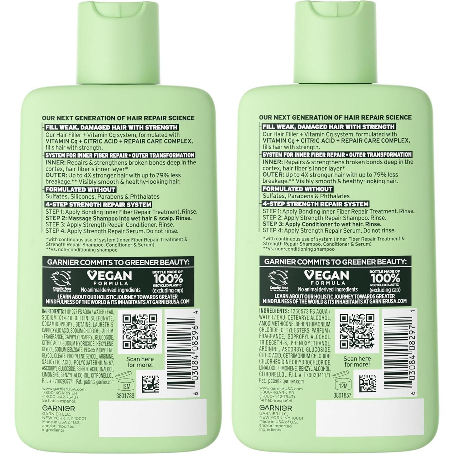 Set Champú y Acondicionador Garnier Fructis 284 ml Cuidado Cabello Débil