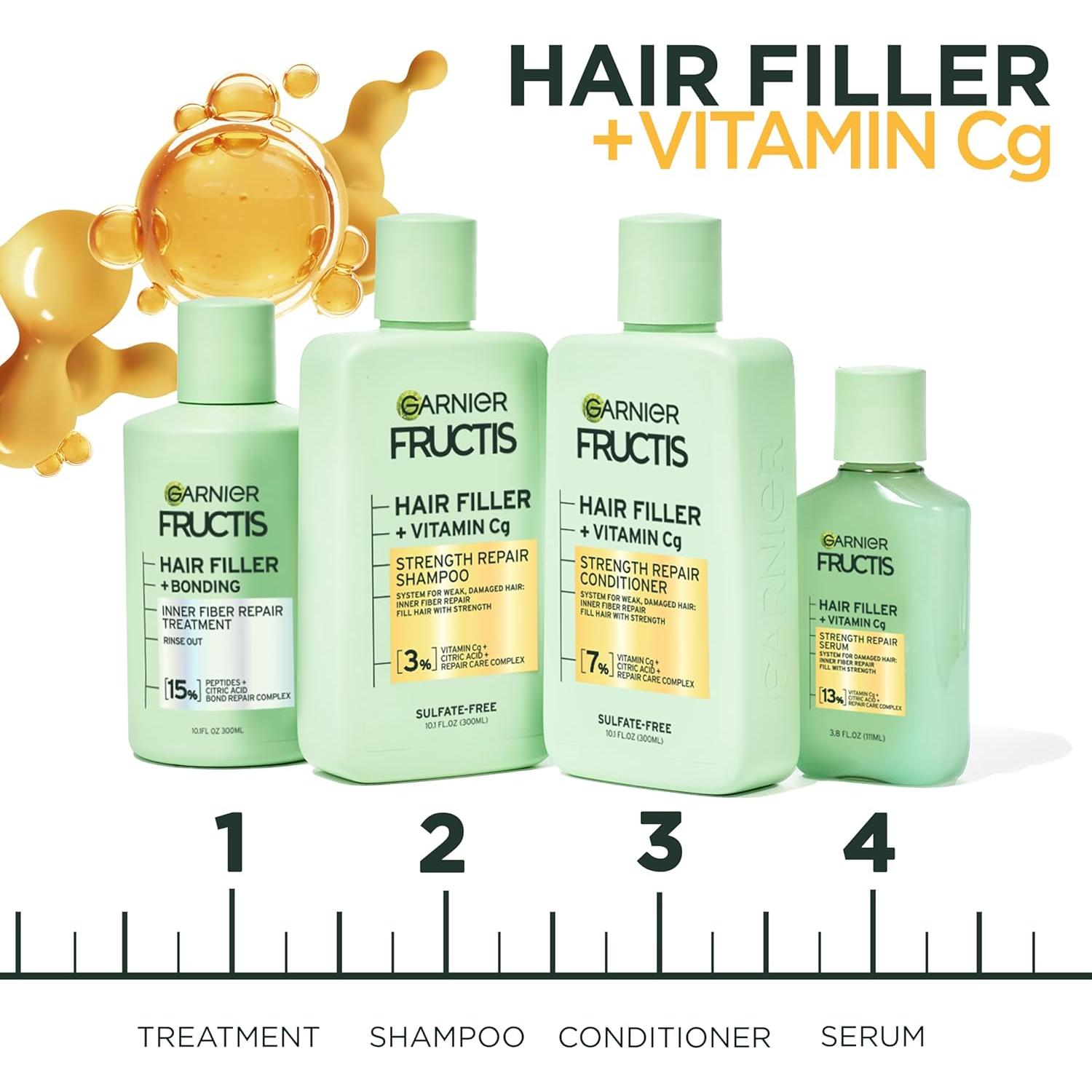Set Champú y Acondicionador Garnier Fructis 284 ml Cuidado Cabello Débil