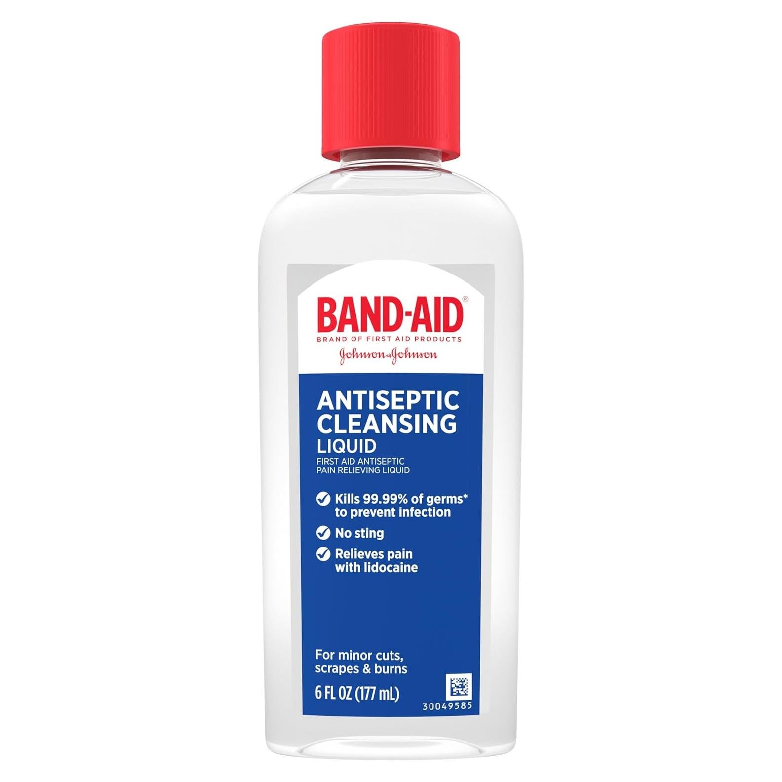 Líquido Limpiador Antiséptico Band-Aid 177.4 ml Alivio Dolor