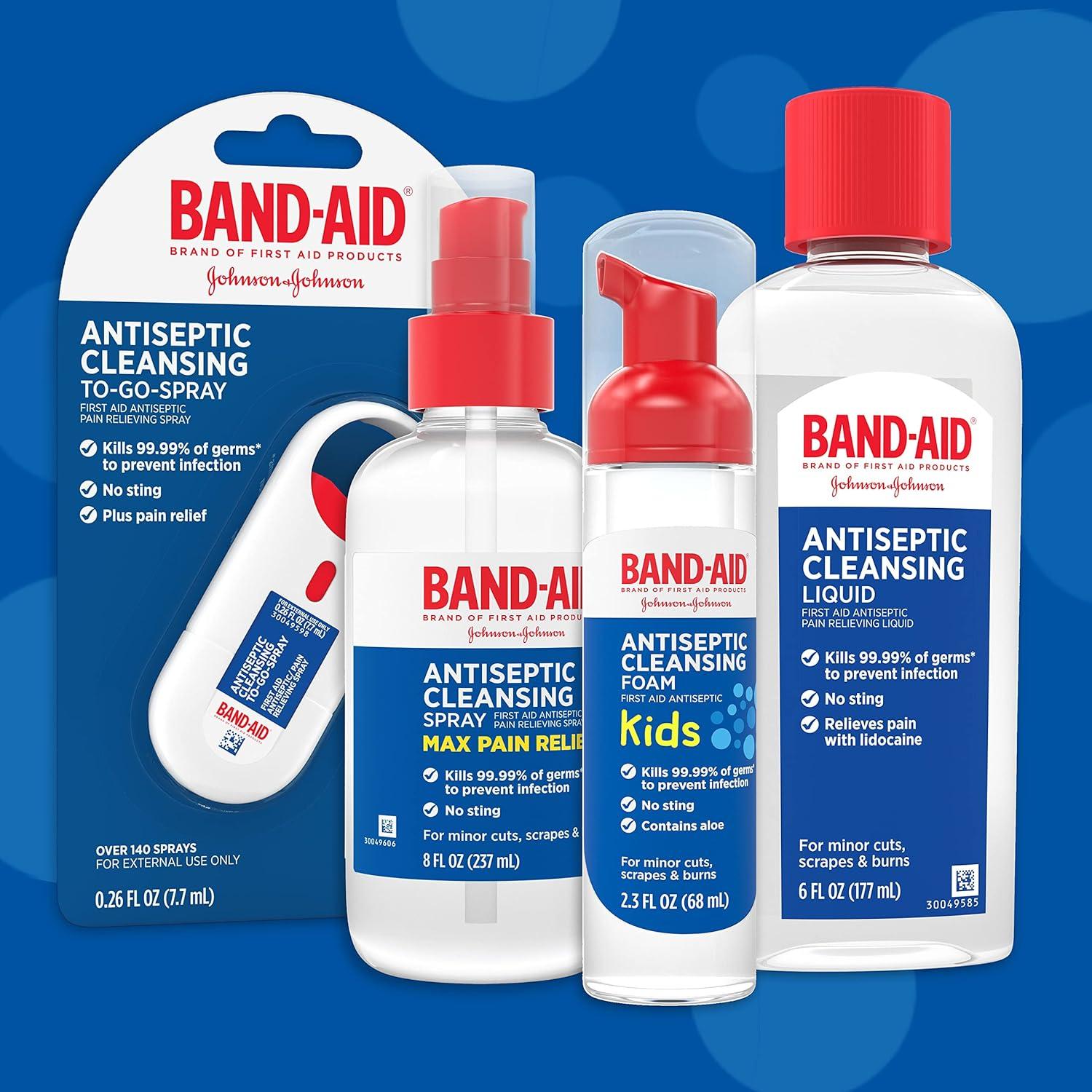 Líquido Limpiador Antiséptico Band-Aid 177.4 ml Alivio Dolor