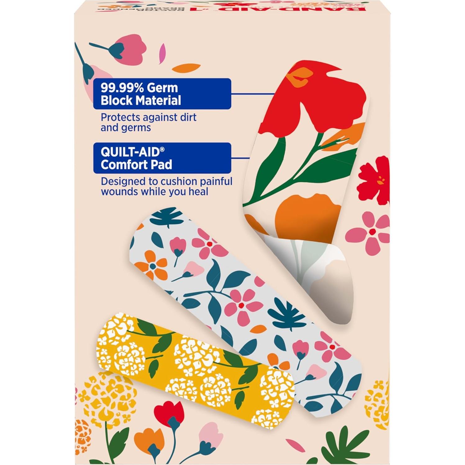 Vendajes Adhesivos de Tela Flexible Band-Aid 30 ct Flores