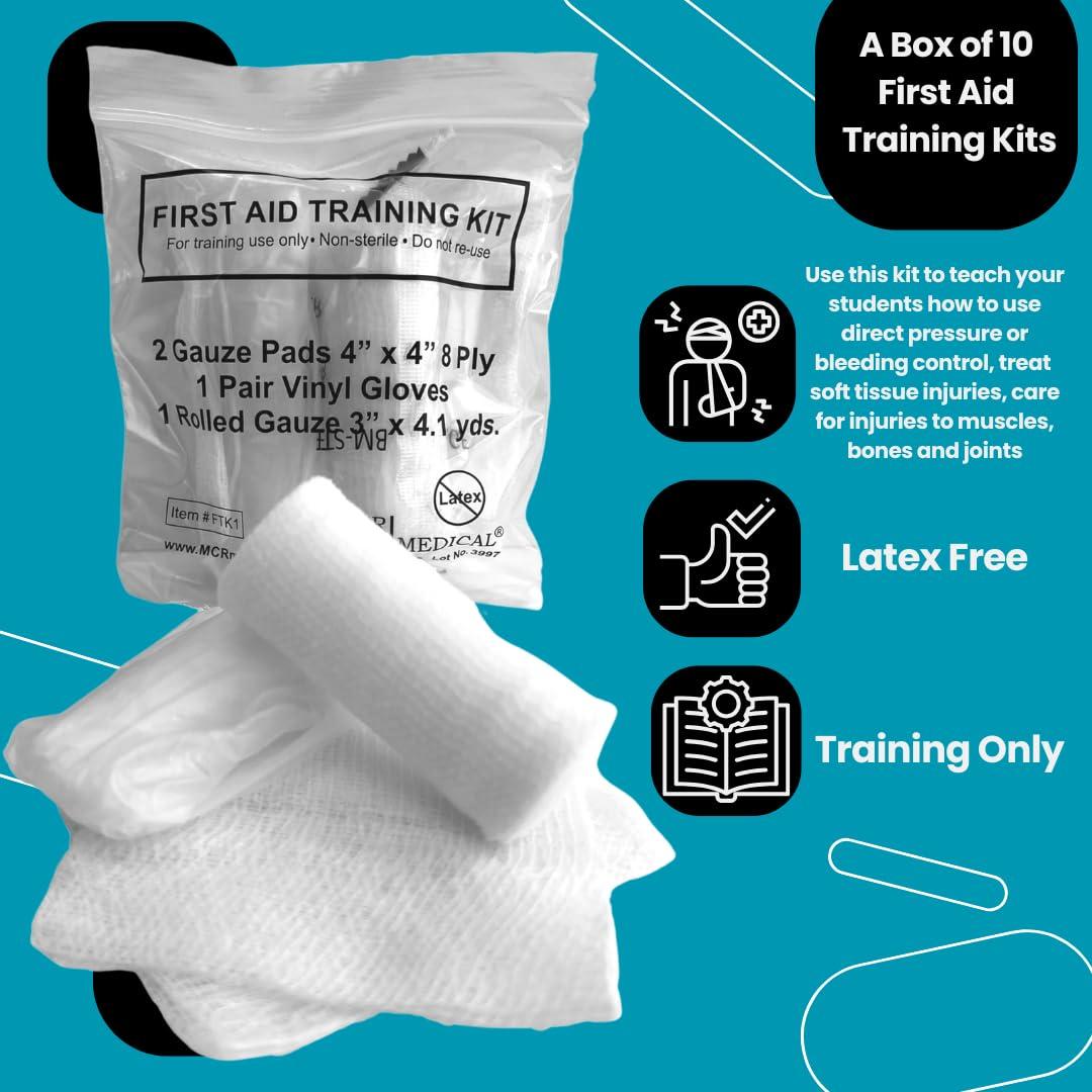 Caja de 10 Kits de Entrenamiento Primeros Auxilios MCR