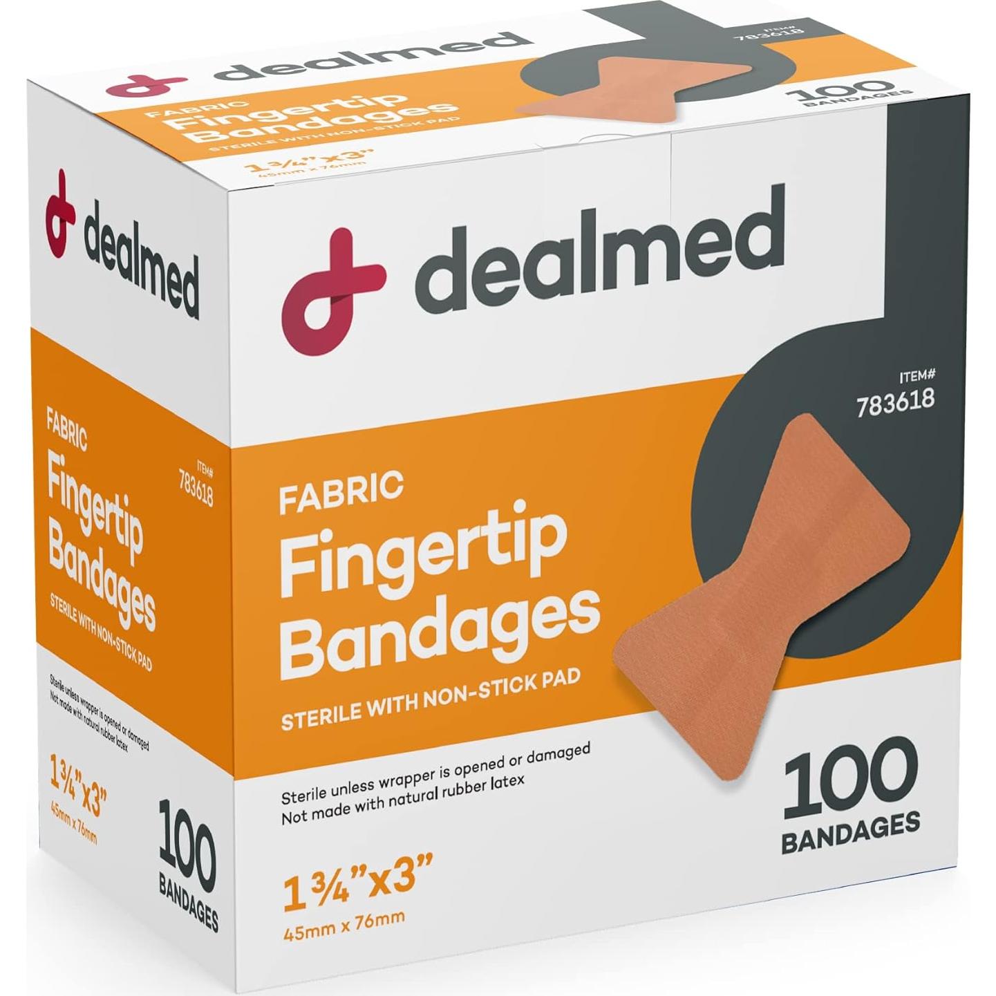 Venda Adhesiva Flexible Dealmed Punta de Dedo - 100 Unidades