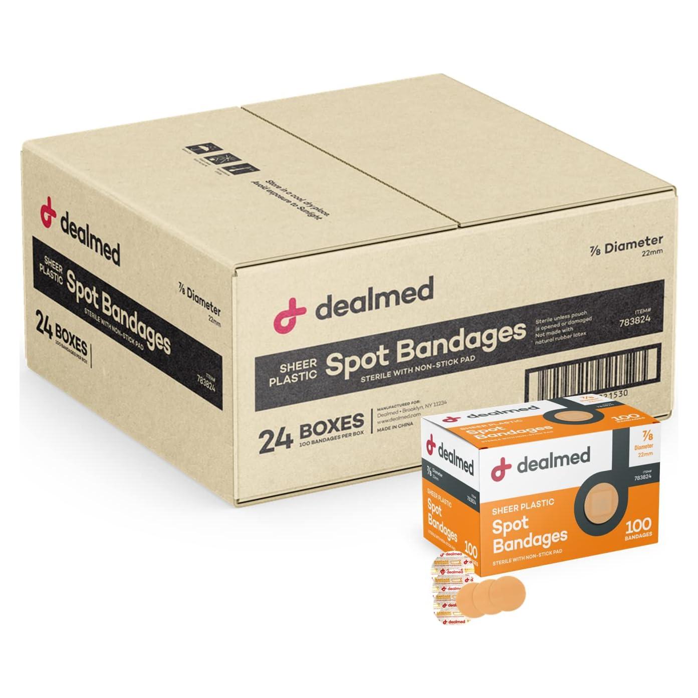 Tiritas Plásticas Transparentes Dealmed 2.22 cm Estériles 100 Unidades