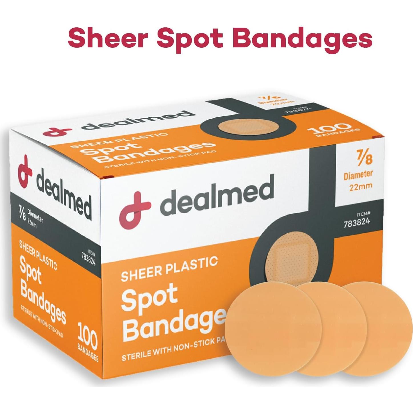 Tiritas Plásticas Transparentes Dealmed 2.22 cm Estériles 100 Unidades
