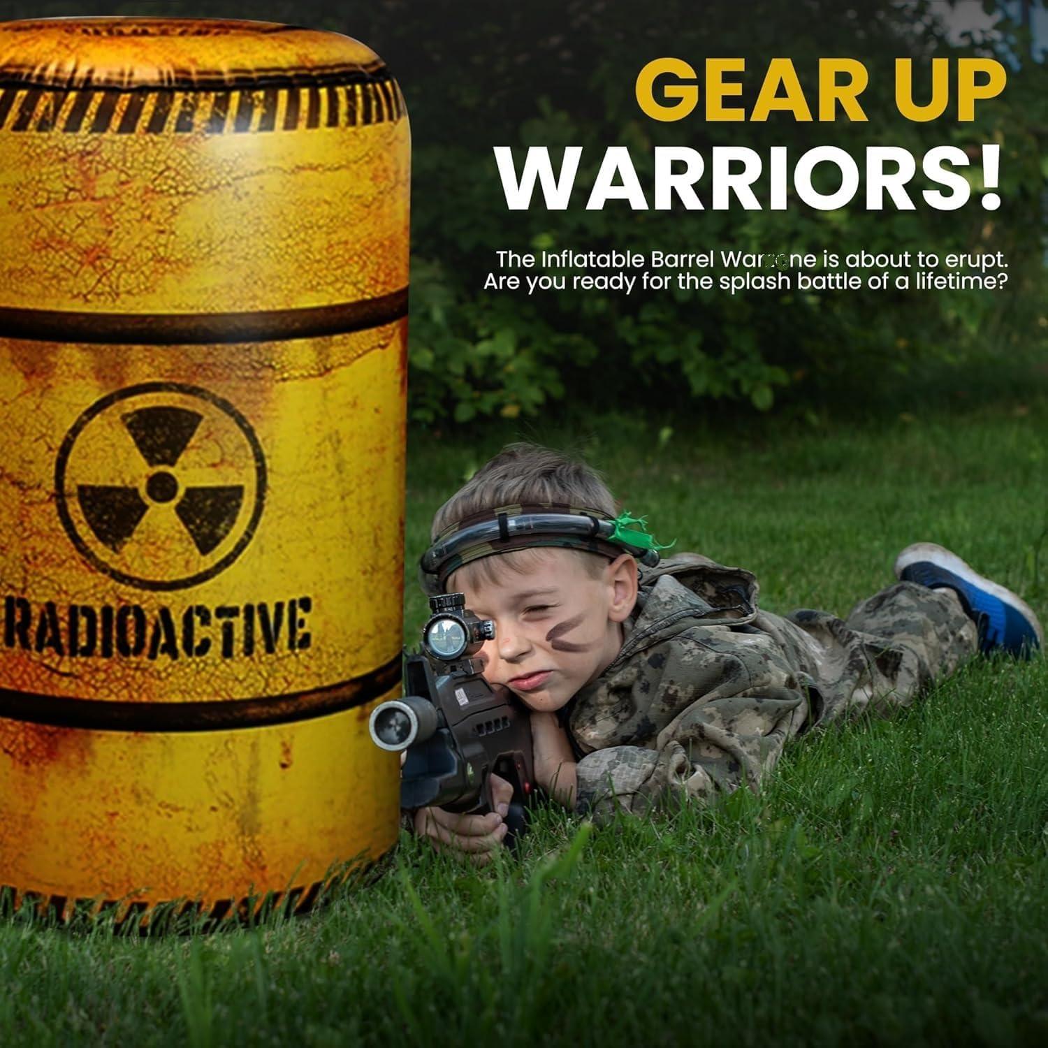 Paquete de 4 Barriles Inflables NINOSTAR para Juegos