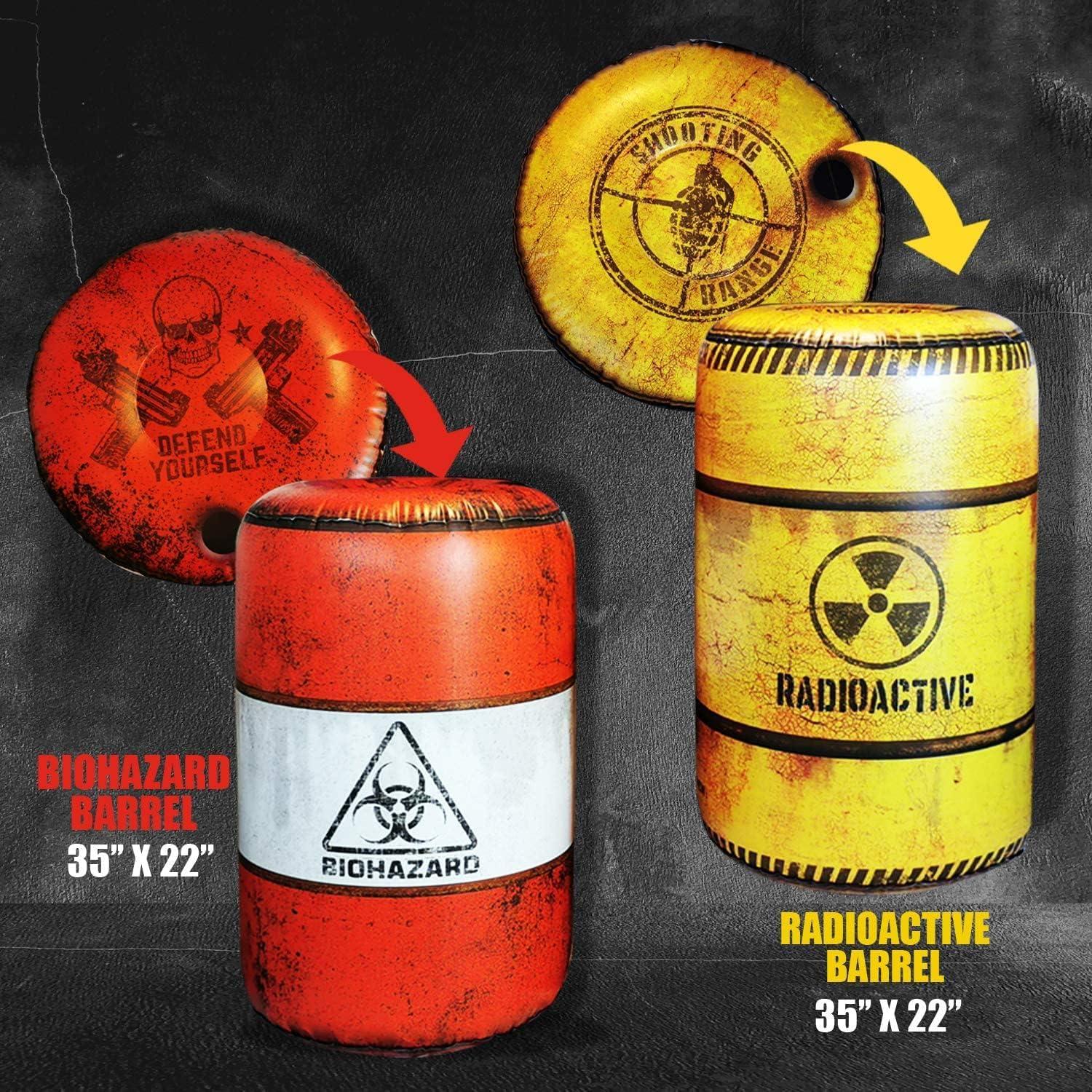 Paquete de 4 Barriles Inflables NINOSTAR para Juegos