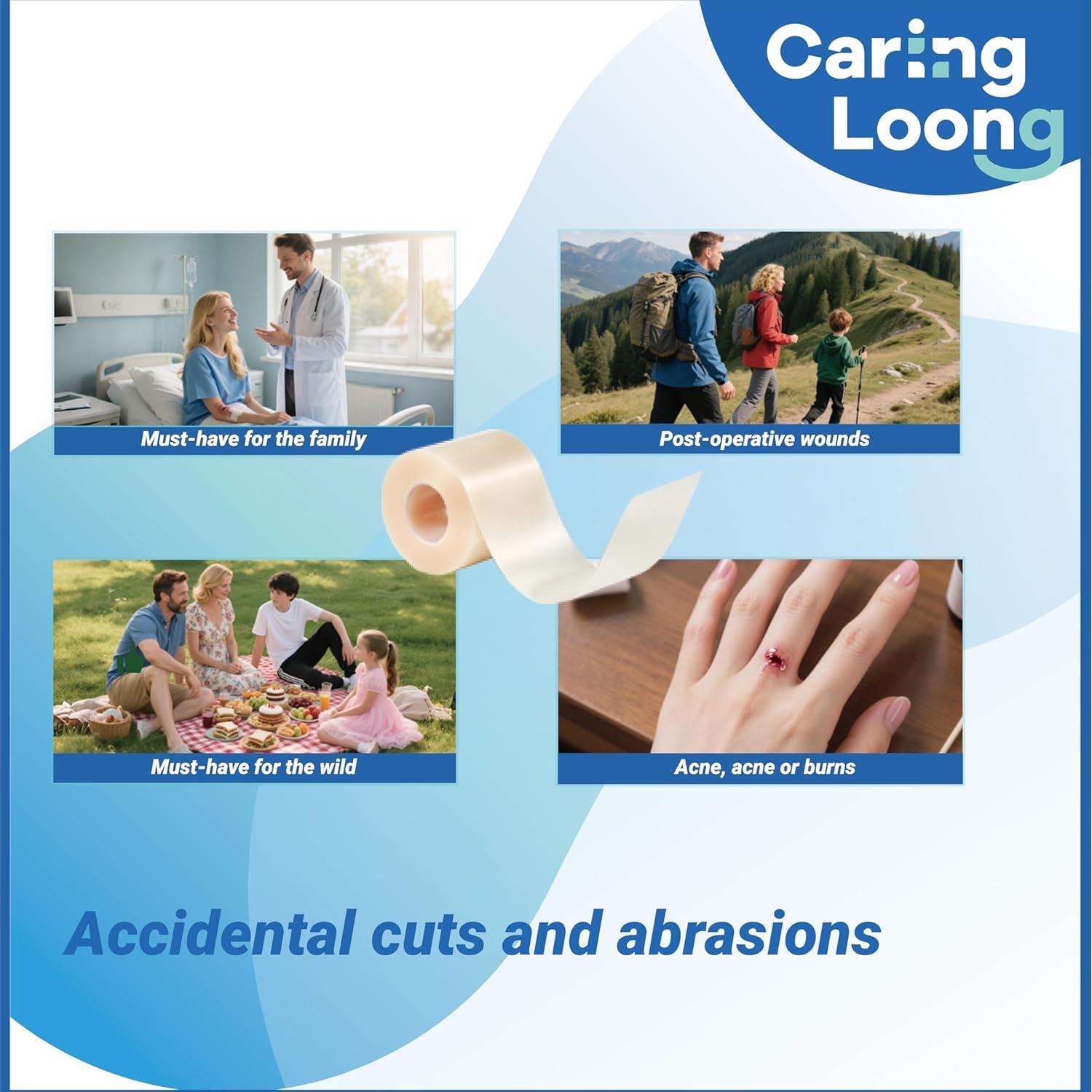 Rollo de Hidrocoloide Médico CaringLoong 5.08cm x 3.66m Estéril