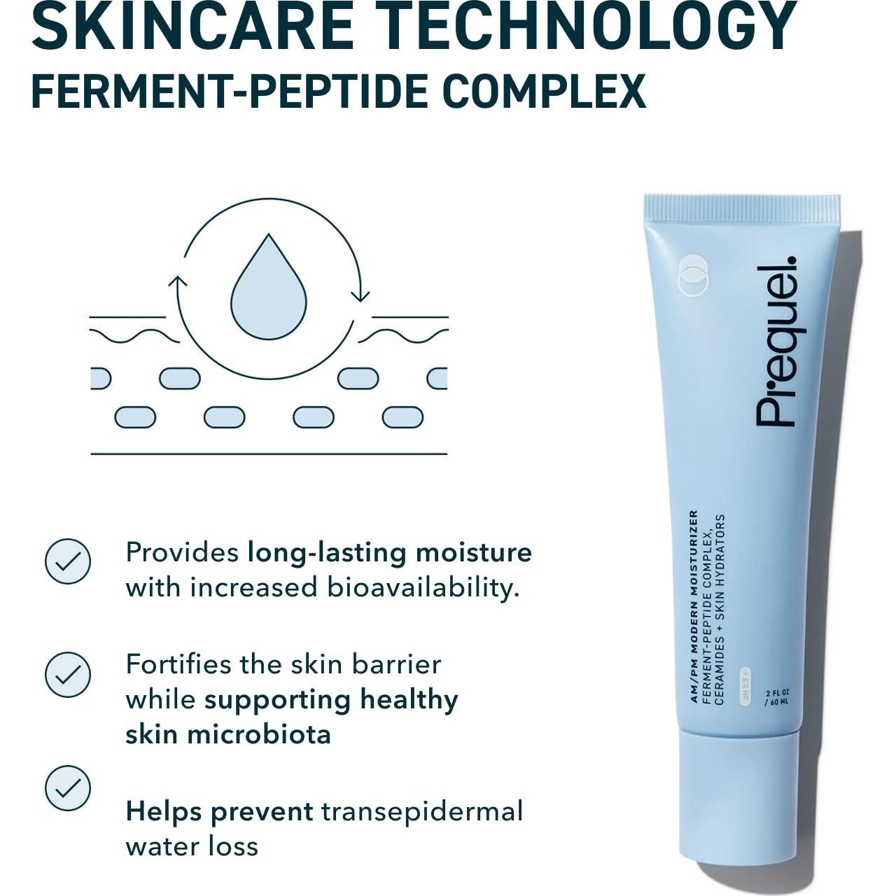 Crema Facial Hidratante Prequel Skin AM/PM con Pétidos 89g