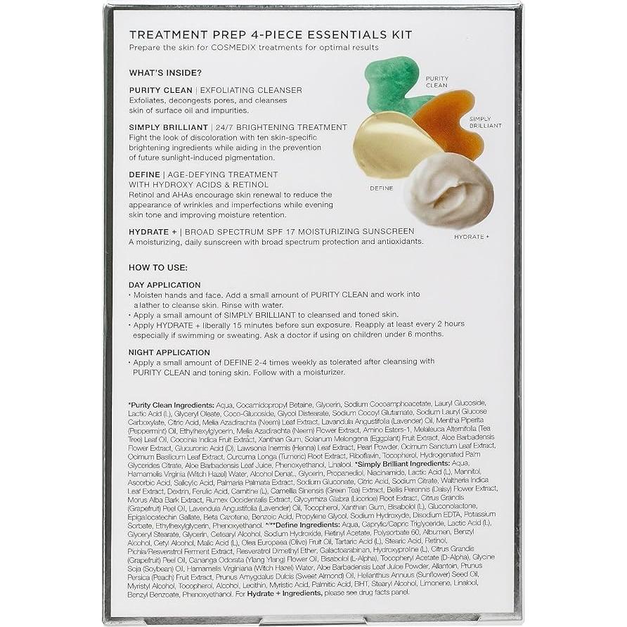 COSMEDIX Kit de Inicio 4 Piezas para Todos los Tipos de Piel