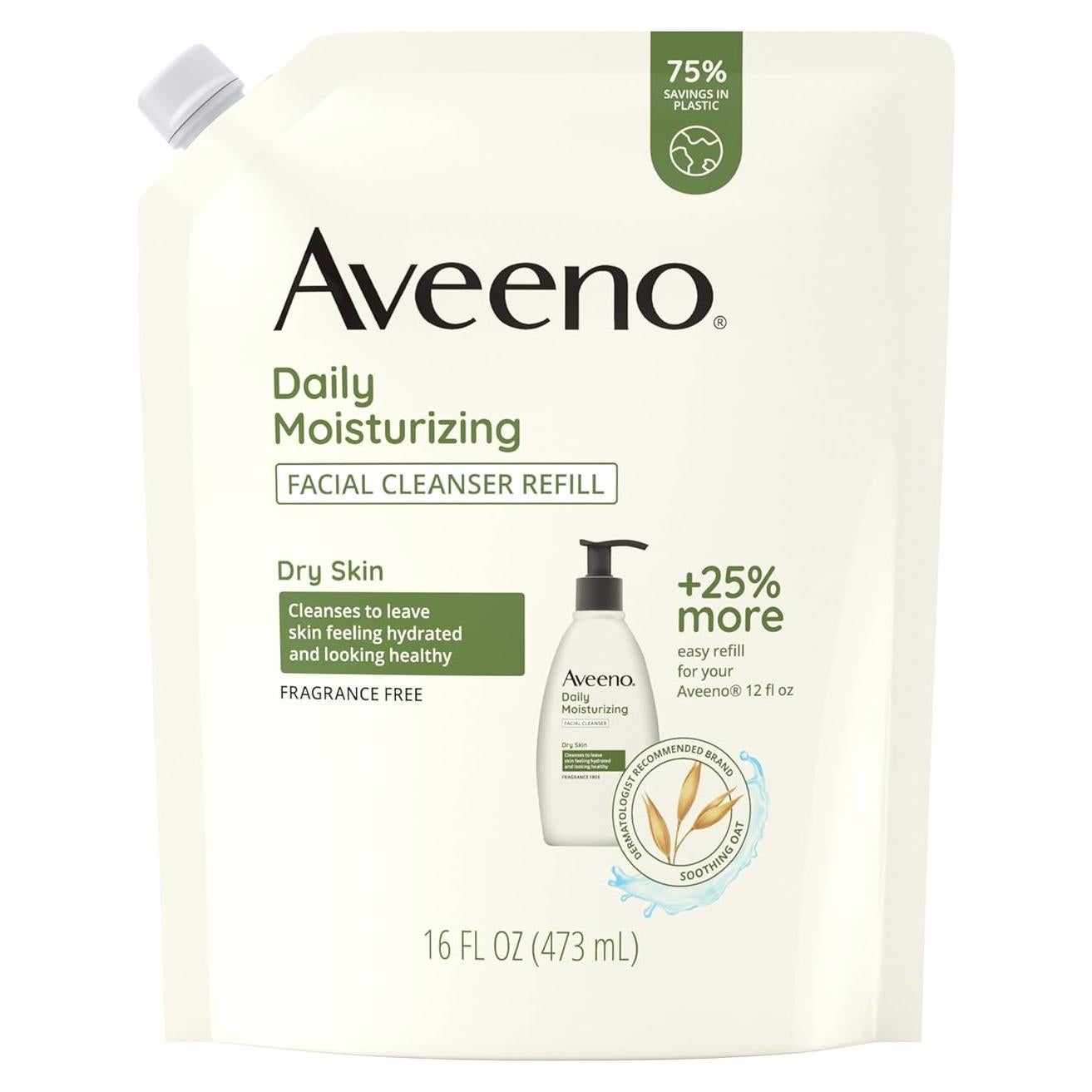 Limpiador Facial Hidratante Aveeno 473 ml Bolsa Recarga