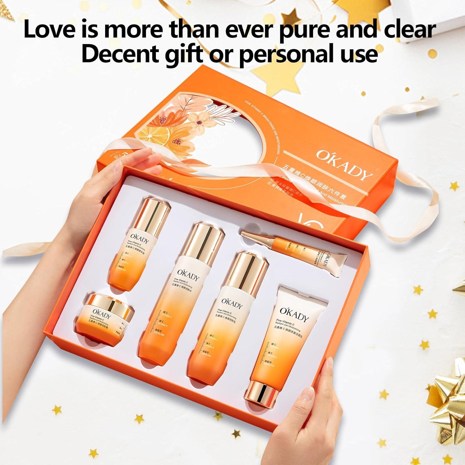 Conjunto de Cuidado Facial O'KADY Vitamina C 6 Piezas