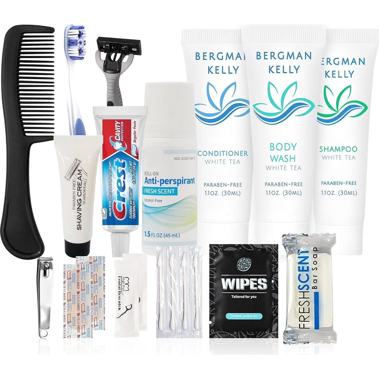 Kit de Aseo de Viaje Trektote - 15 Piezas TSA para Hombres y Mujeres