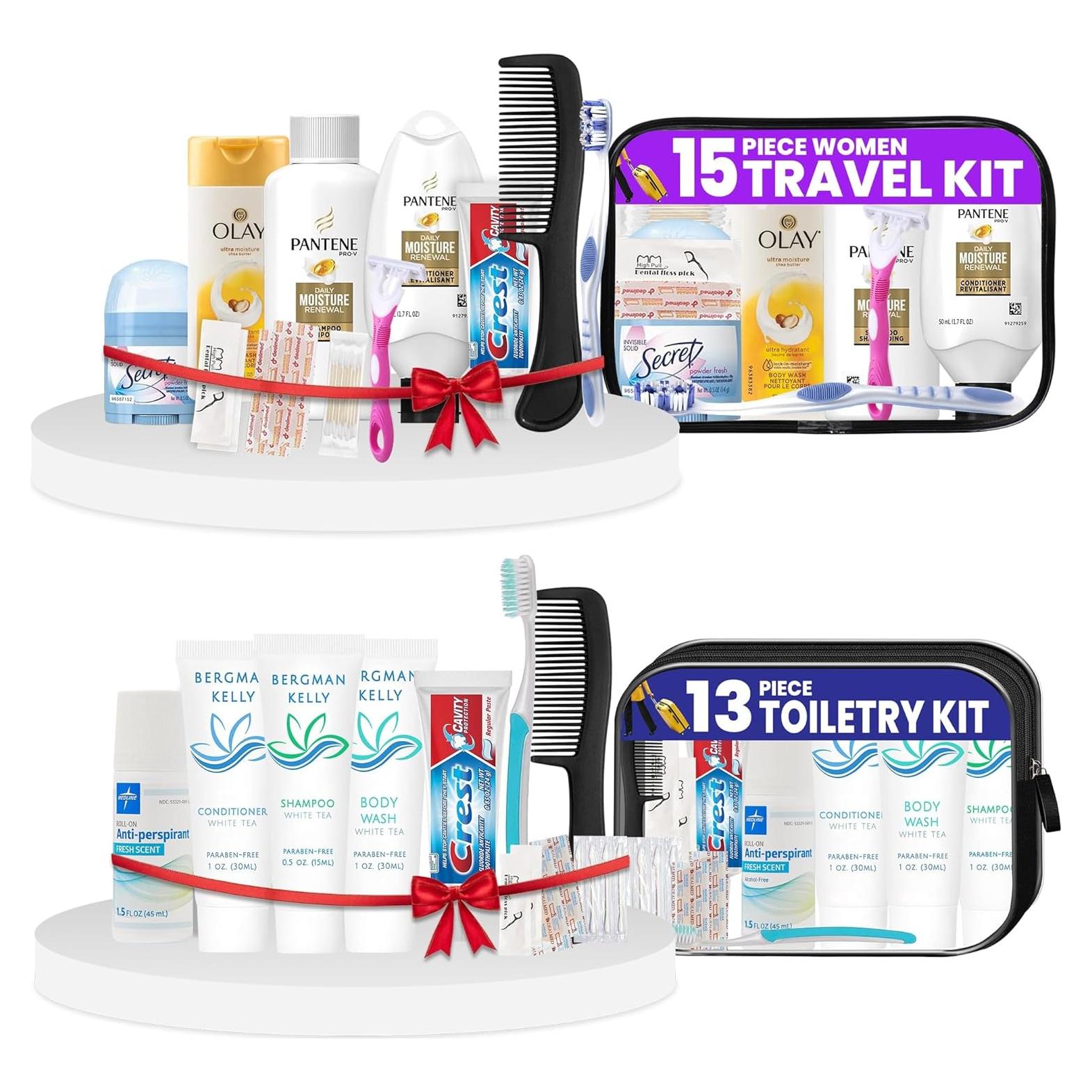 Kit de Aseo de Viaje Trektote 15 Piezas TSA para Hombres y Mujeres