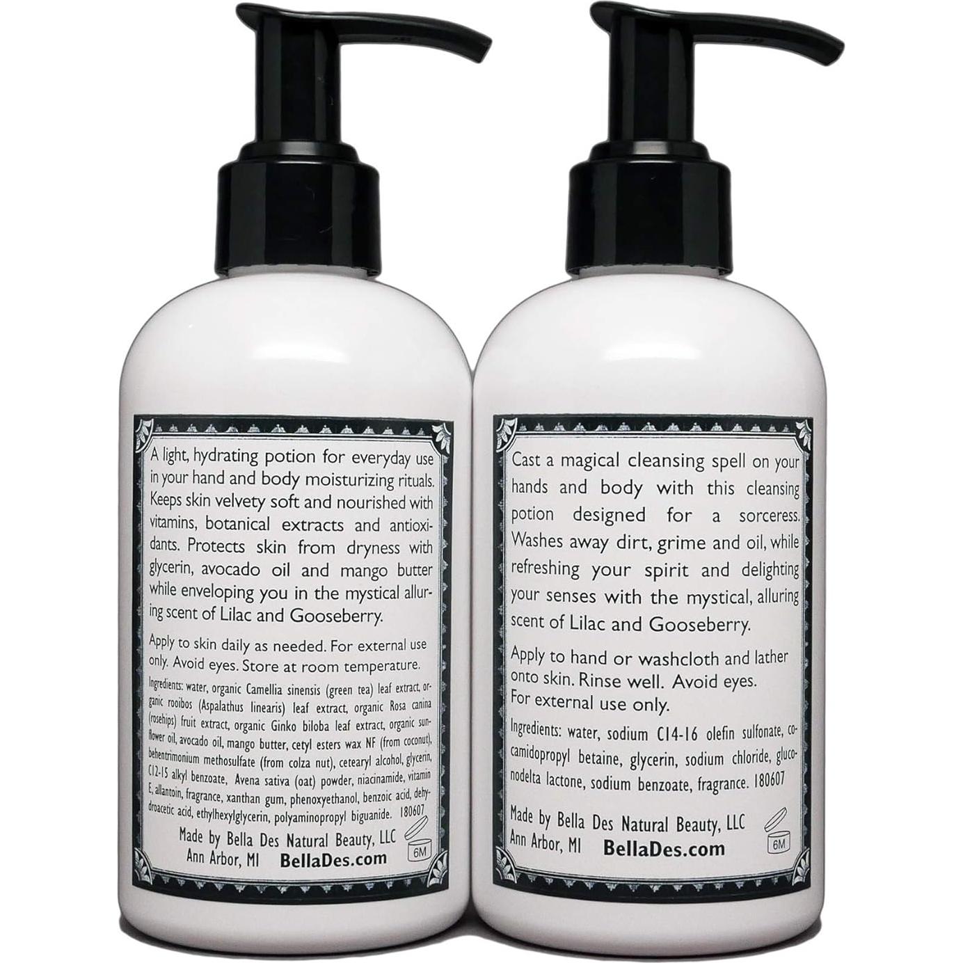 Juego de Baño Lila y Grosella Bella Des Natural Beauty - 5 Productos