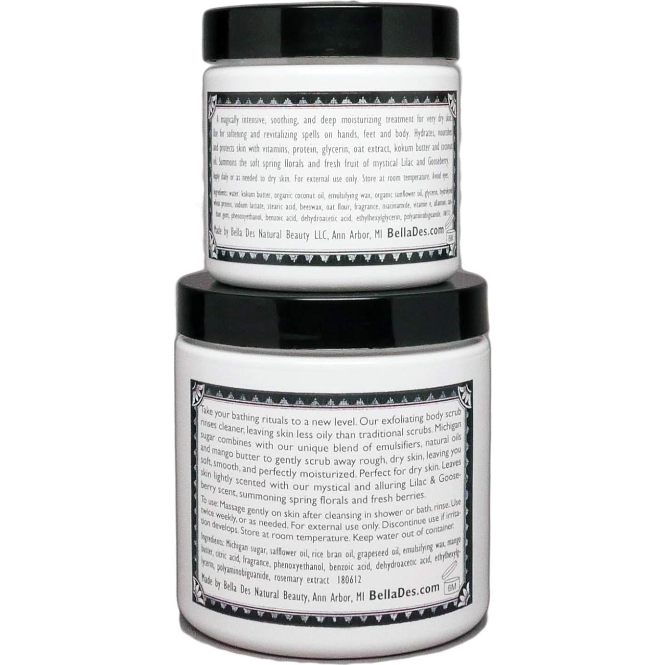 Juego de Baño Lila y Grosella Bella Des Natural Beauty - 5 Productos