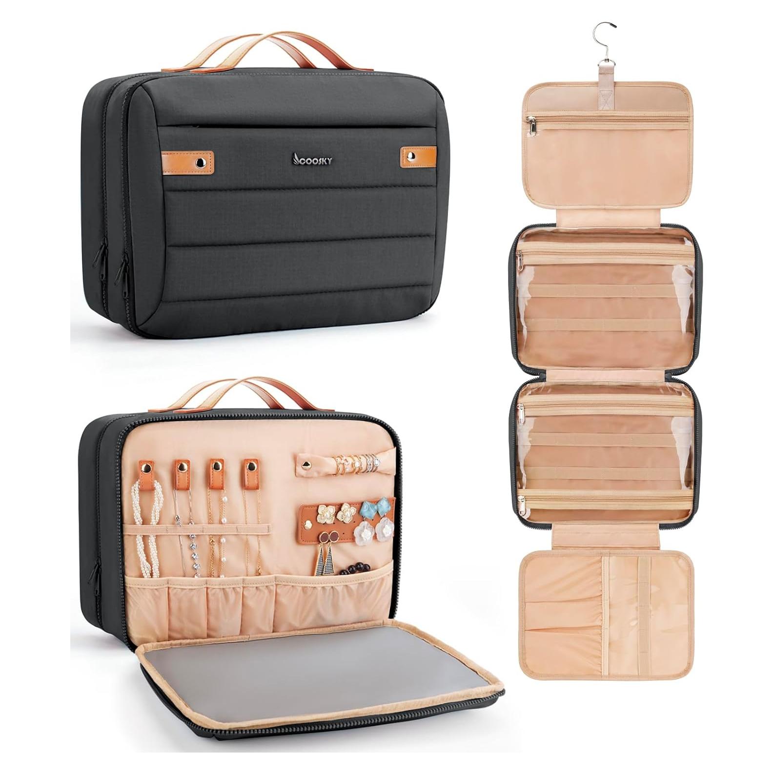 Bolsa de Aseo Colgante Negra XSB-405-WM Impermeable 32x24cm