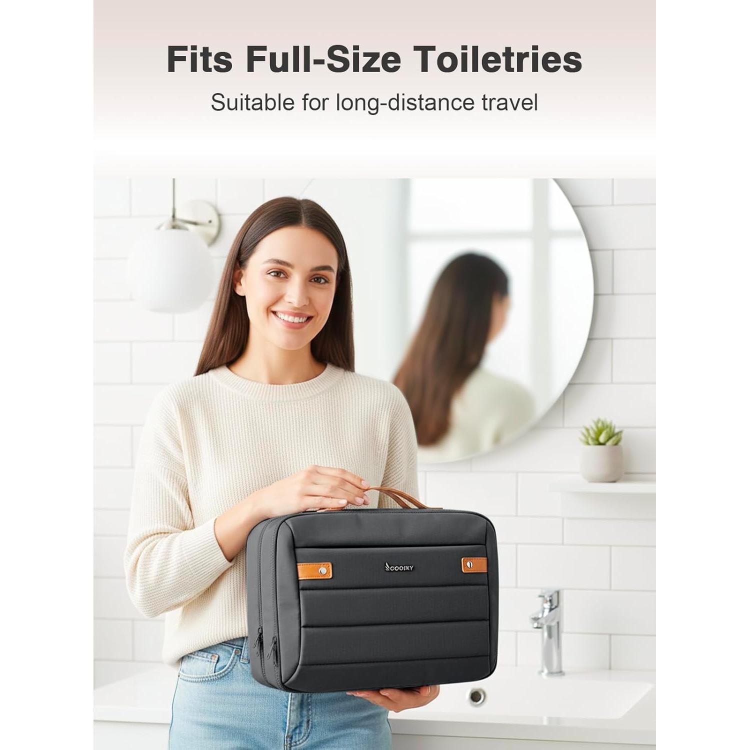 Bolsa de Aseo Colgante Negra XSB-405-WM Impermeable 32x24cm