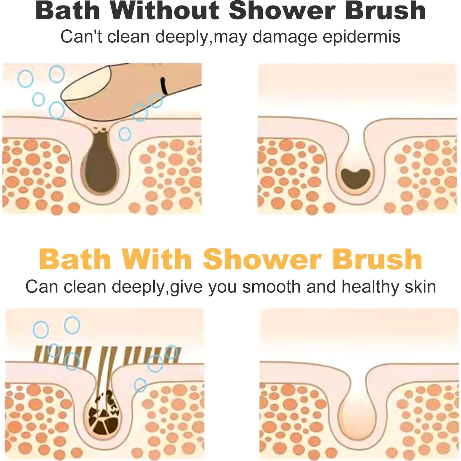 Cepillo Corporal Exfoliante WICFITT con Mango de Bambú 25 cm