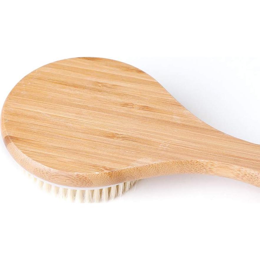 Cepillo Corporal Exfoliante Ithyes de Bambú con Mango Largo