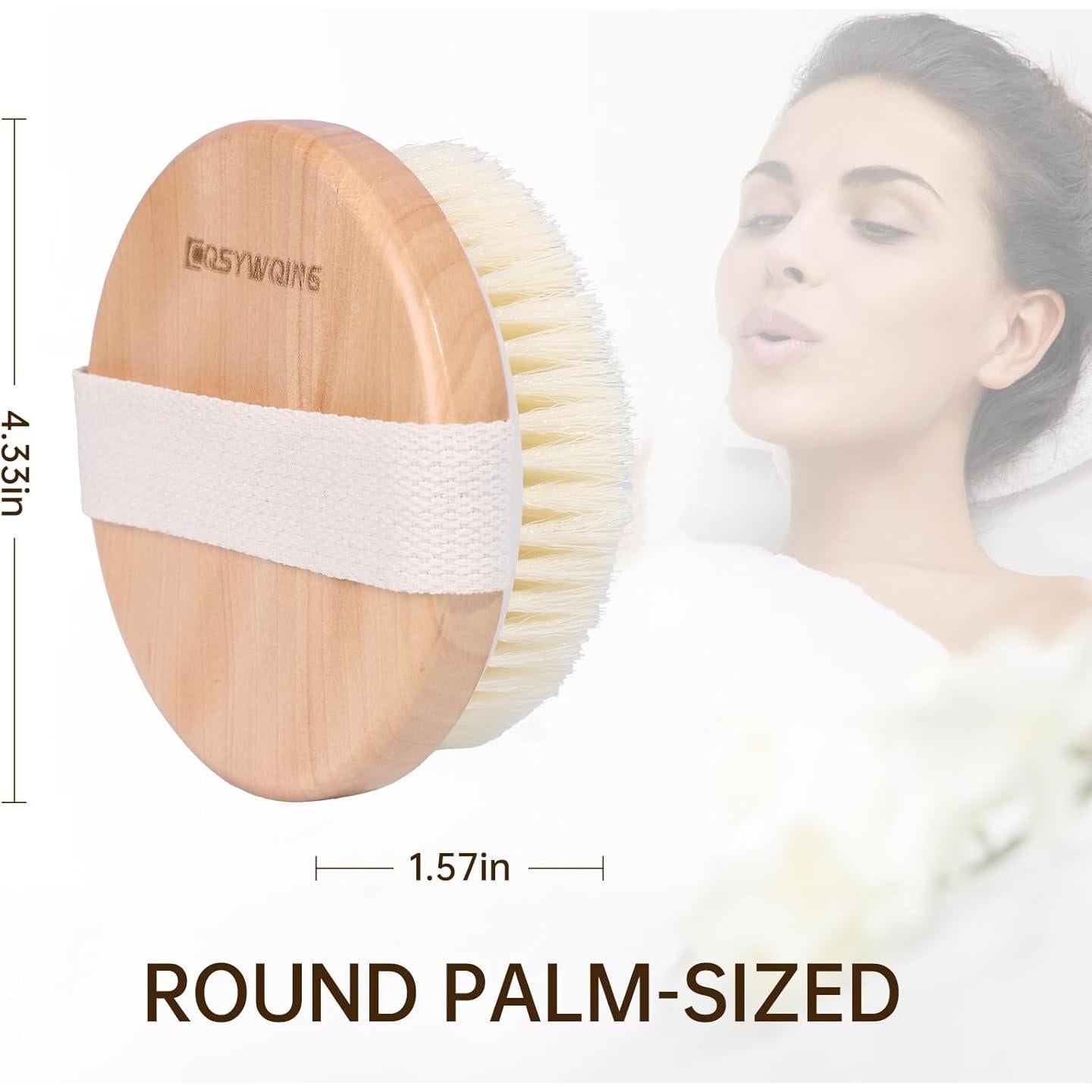 Cepillo de Cuerpo 2 en 1 de Madera - Exfoliante y Masaje