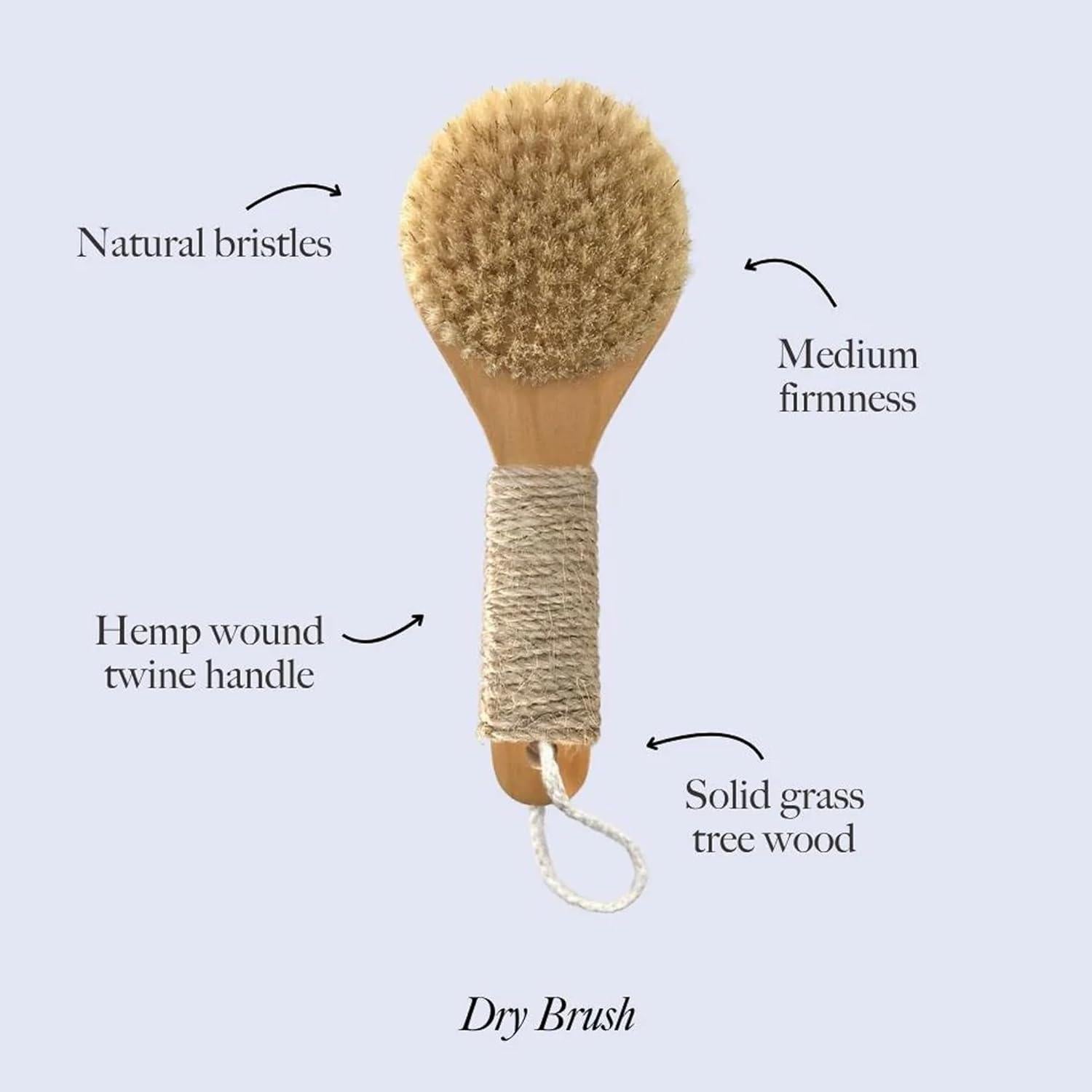 Cepillo Seco Esker Exfoliante de Madera Natural 20 cm