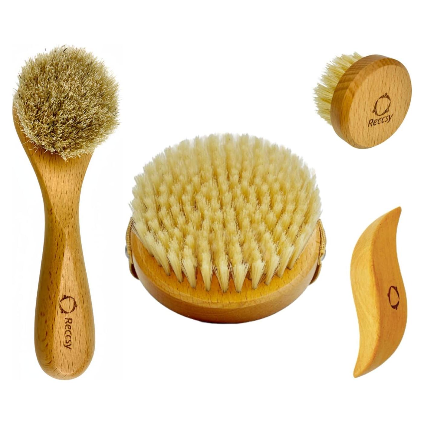 Juego de 4 cepillos de secado y masaje Recurecare - Drenaje linfático