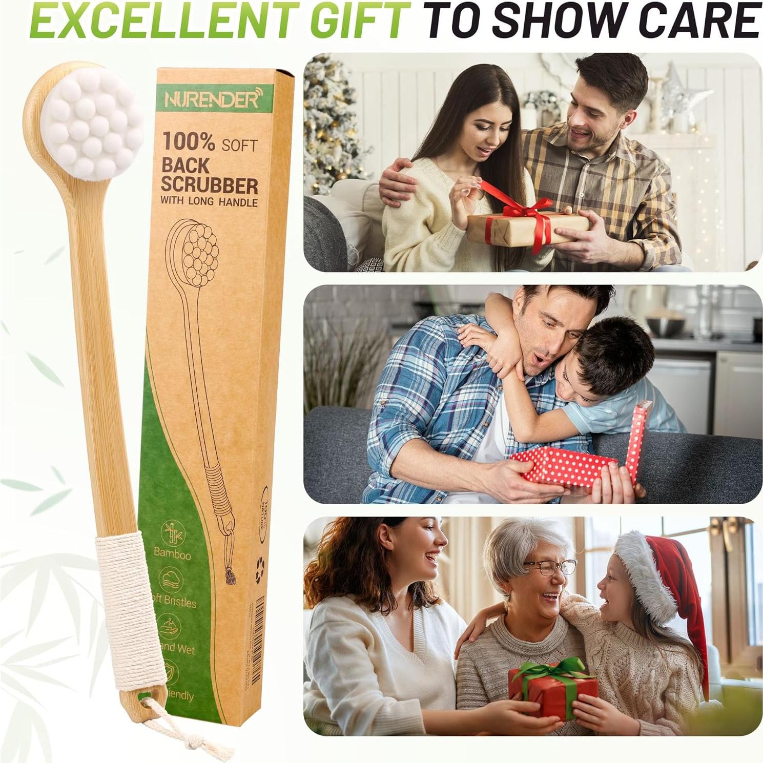 Cepillo de Espalda NURENDER 43.94 cm Cerdas Suaves Antideslizante