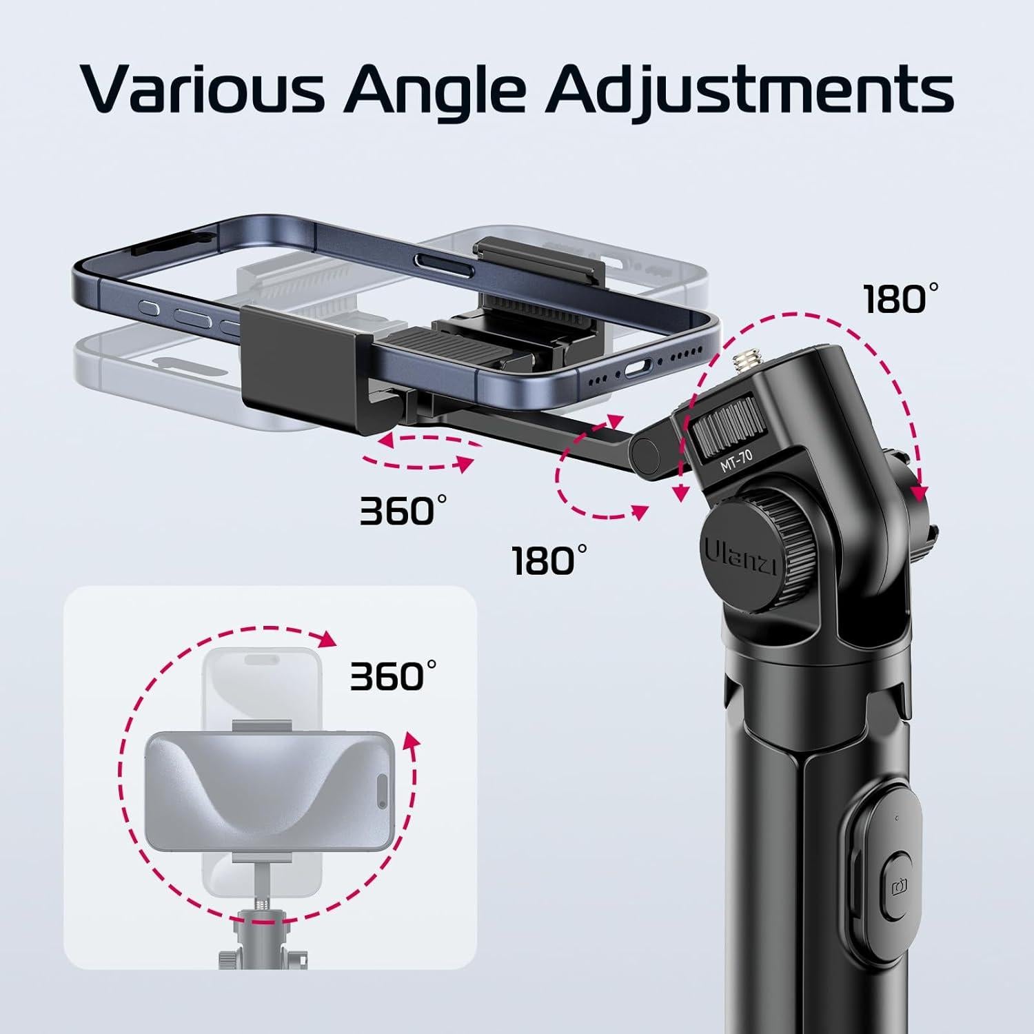 Trípode Extensible ULANZI MT-70 para Teléfono y Cámara 160 cm