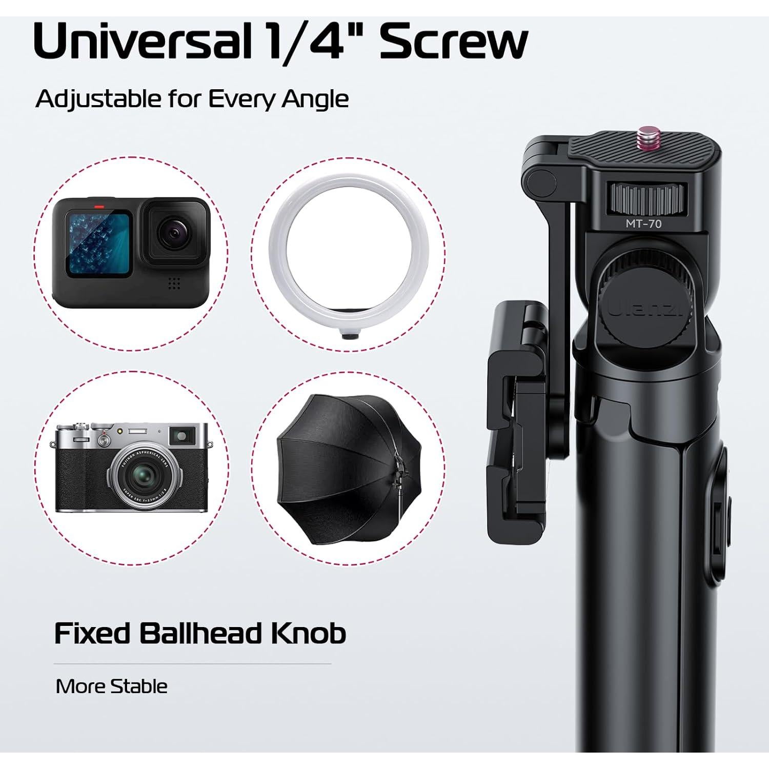 Trípode Extensible ULANZI MT-70 para Teléfono y Cámara 160 cm