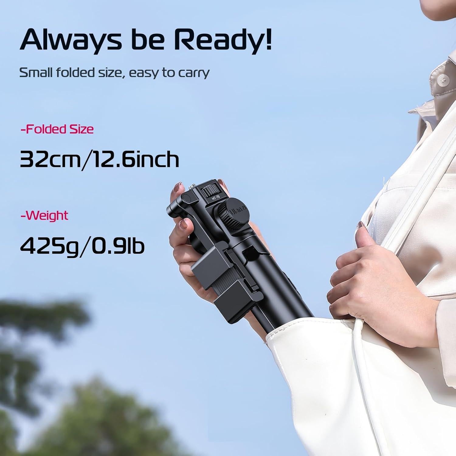 Trípode Extensible ULANZI MT-70 para Teléfono y Cámara 160 cm