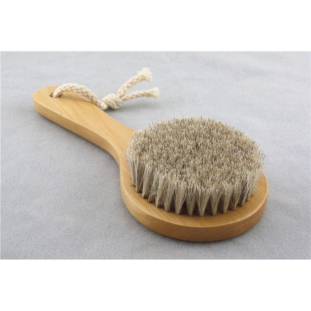 Cepillo de Cuerpo Seco HIKIN 20 cm Mango Madera Crin Caballo