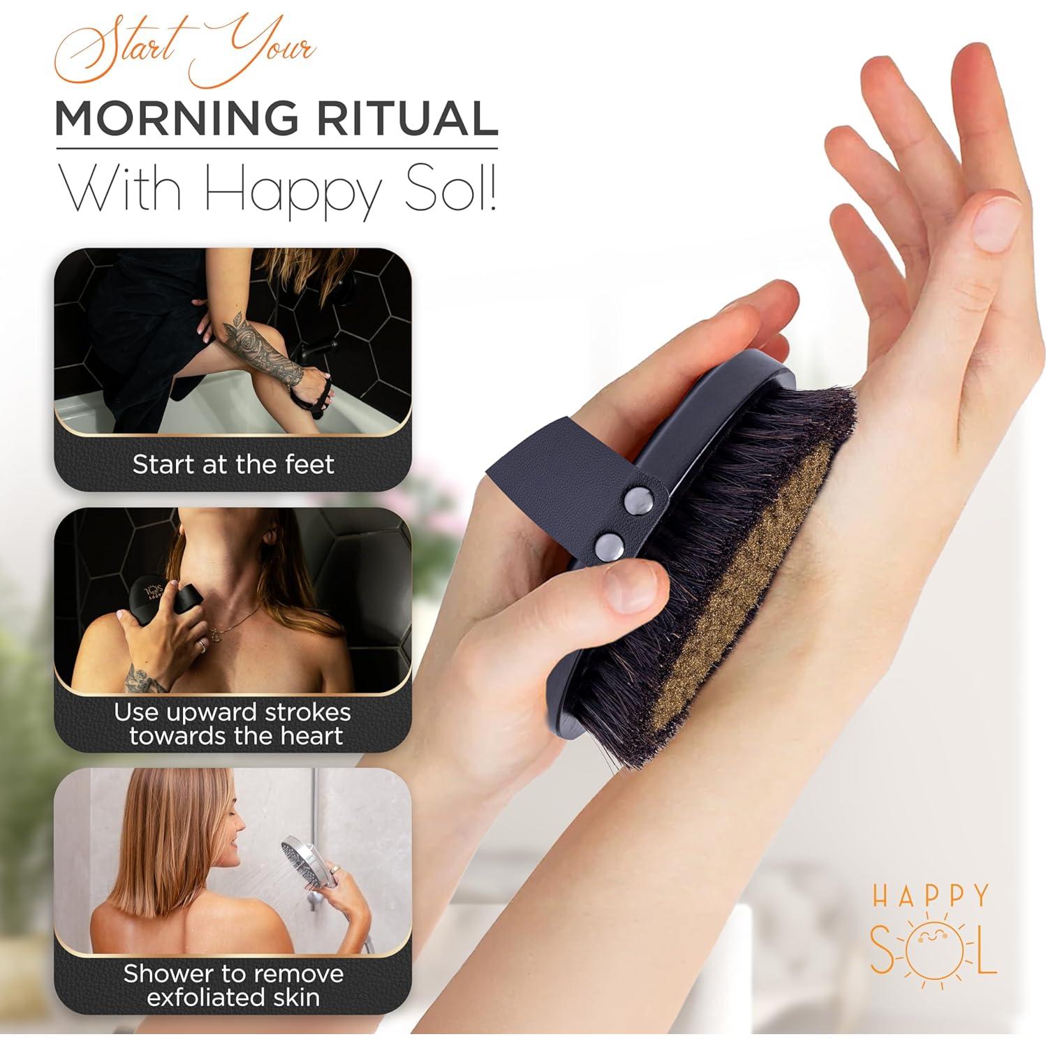 Cepillo Corporal de Cobre Happy Sol para Drenaje Linfático