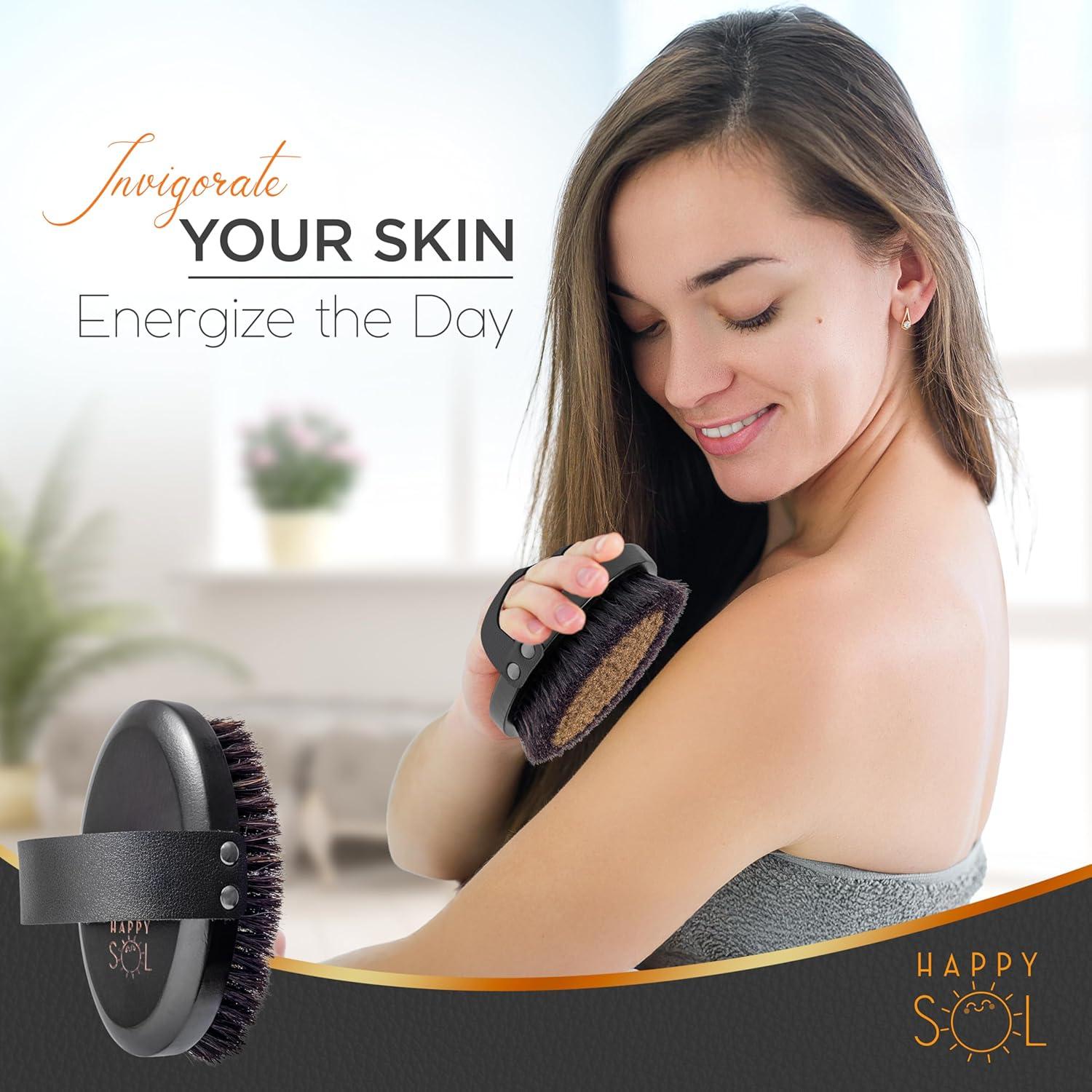 Cepillo Corporal de Cobre Happy Sol para Drenaje Linfático