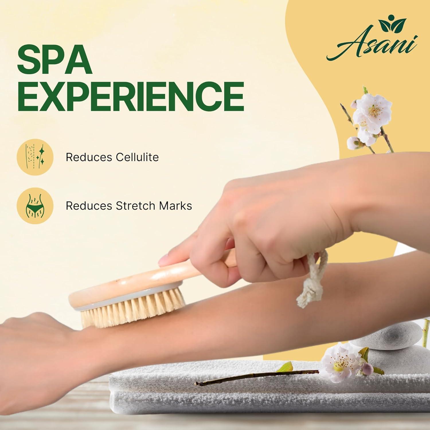 Juego de Cepillos Corporales Asani para Cepillado Seco - 3 Piezas