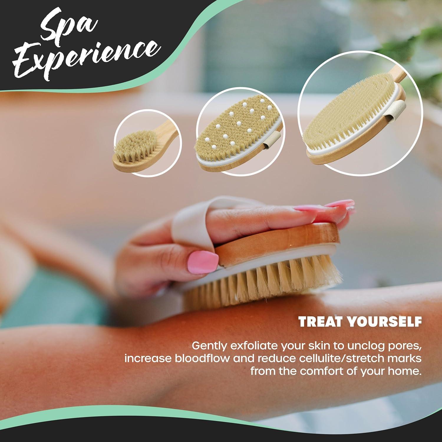 Juego de Masaje Corporal Nevlers 4 Piezas - Cepillos Exfoliantes