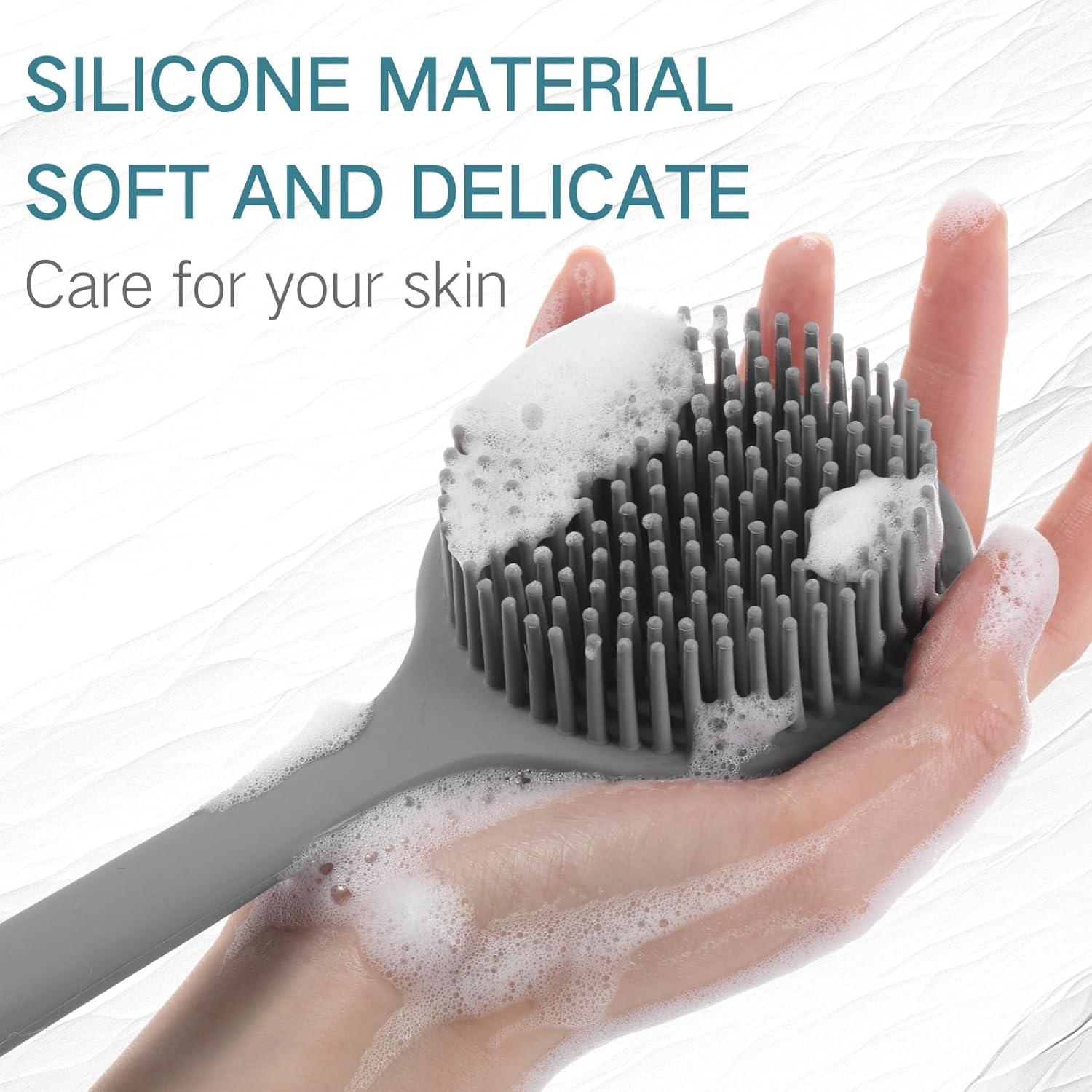 Cepillo de Espalda de Silicona Sunnyray 38.1 cm Antideslizante