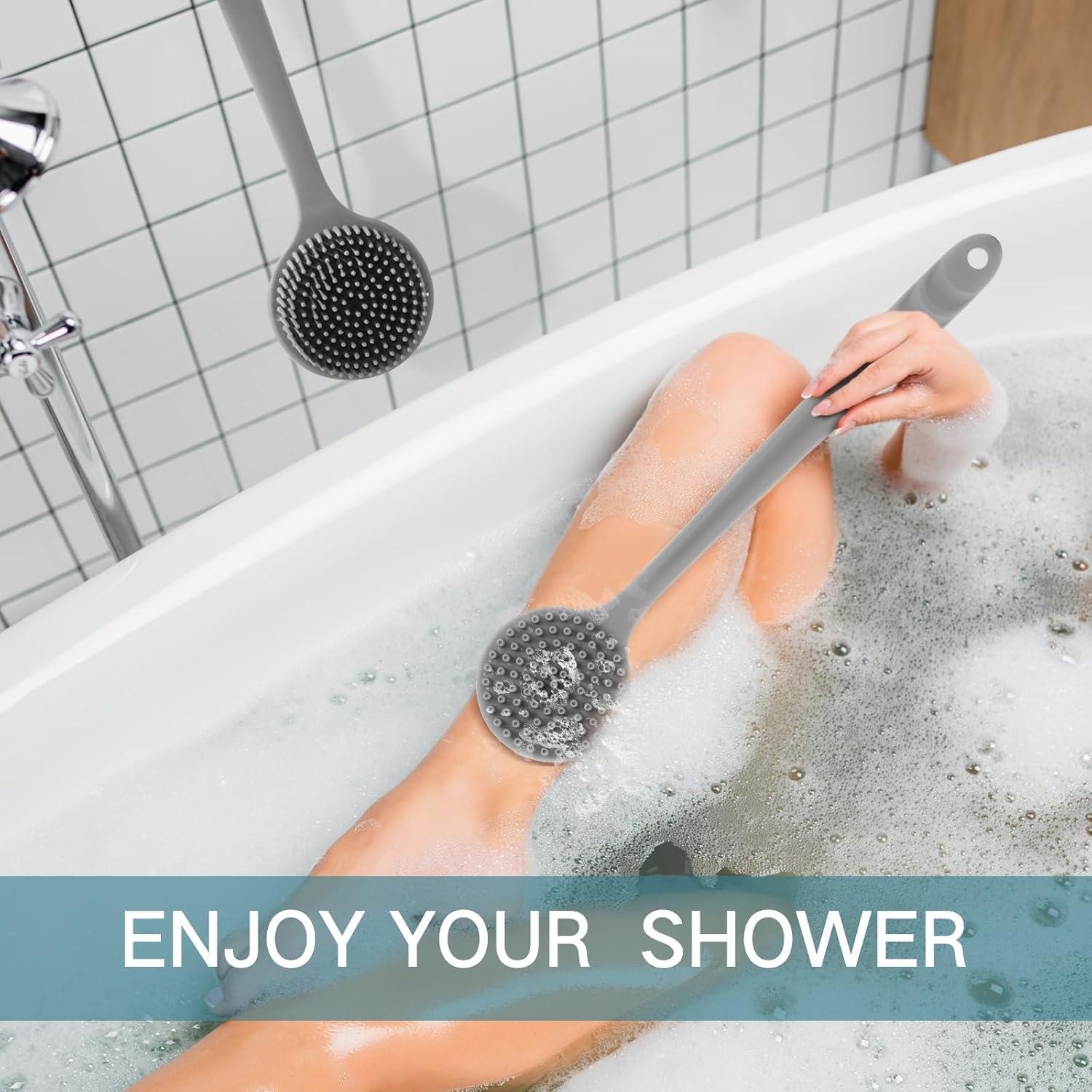 Cepillo de Espalda de Silicona Sunnyray 38.1 cm Antideslizante