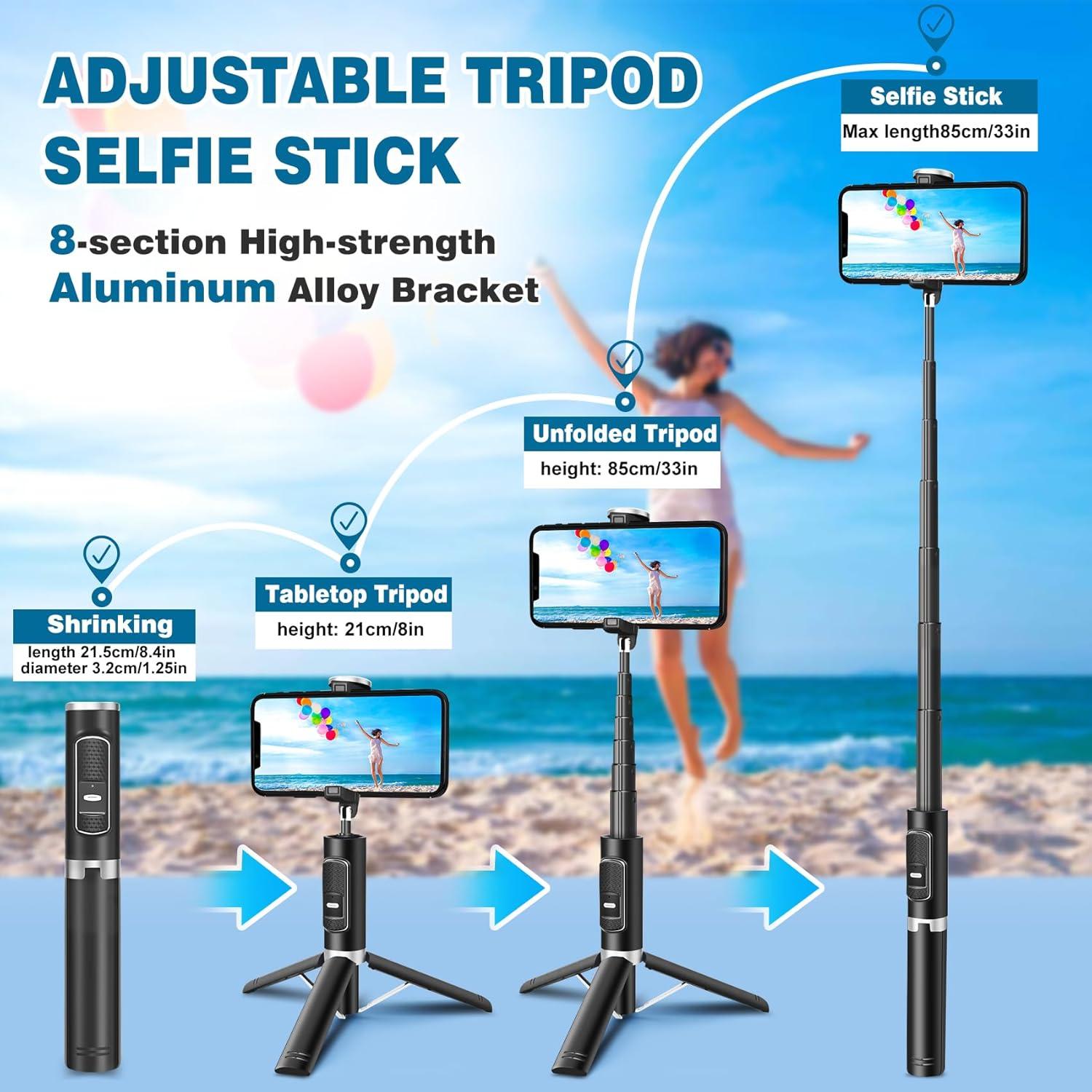 Trípode 3 en 1 Davidlinlin para Teléfono 20.3-85.1 cm