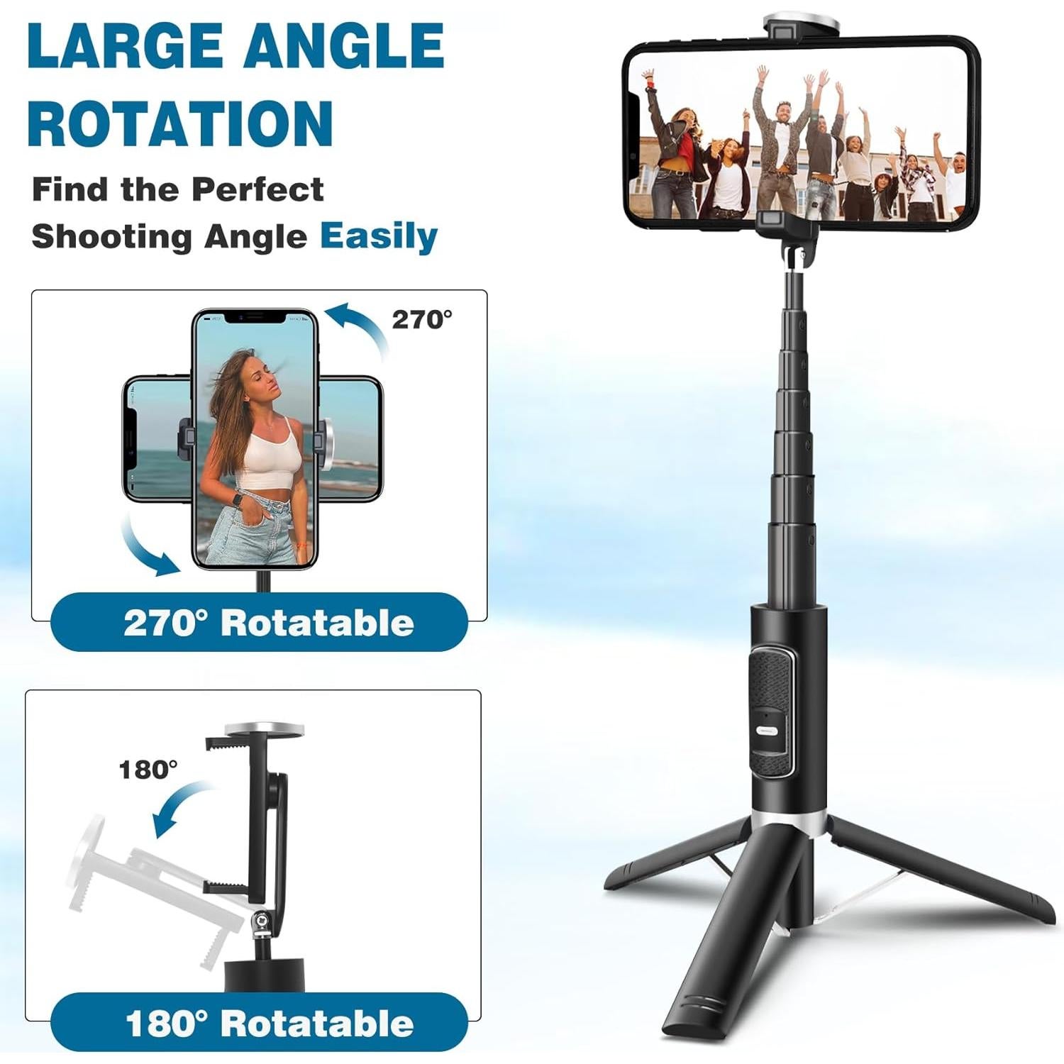 Trípode 3 en 1 Davidlinlin para Teléfono 20.3-85.1 cm