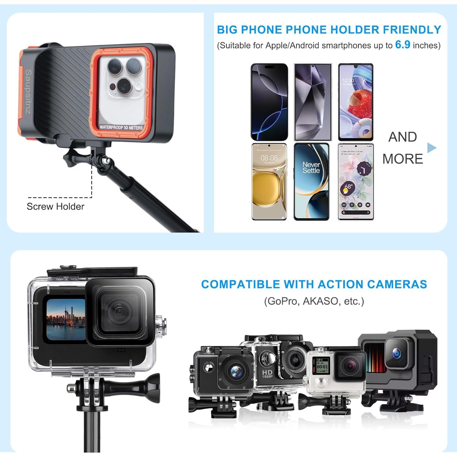 Palo de Selfie Bluetooth a Prueba de Agua Saupsitnz 0.94kg