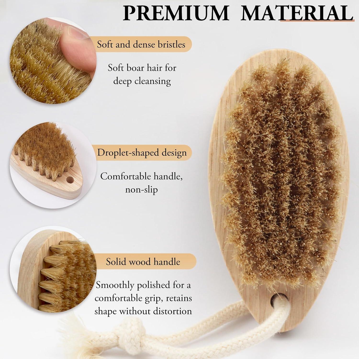 Cepillo Exfoliante Corporal Zoolinn de Madera Natural 11.7cm